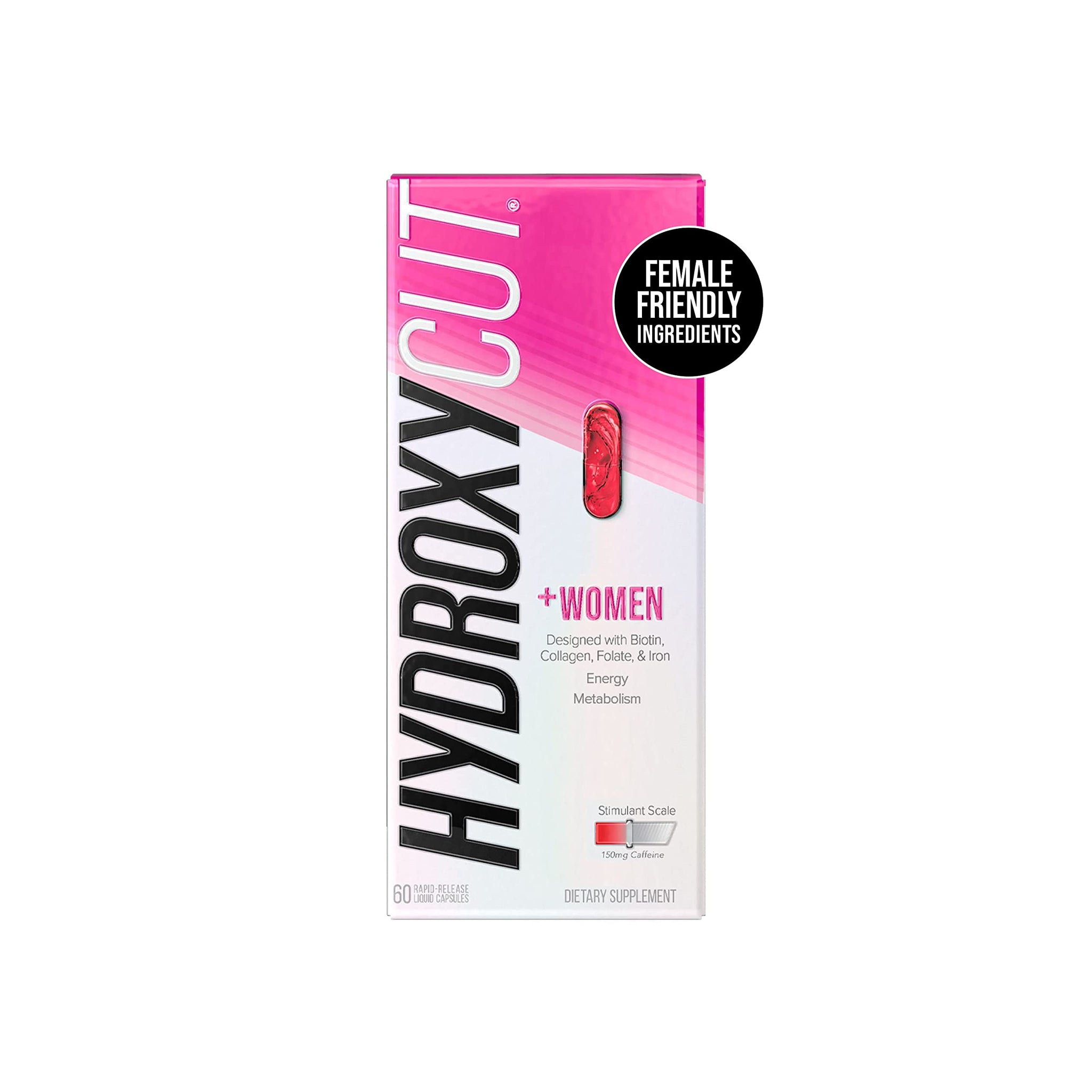 Hydroxycut + Women Pills with Biotin & Collagen | Hair Nails and Skin Vitamins | Iron Supplement