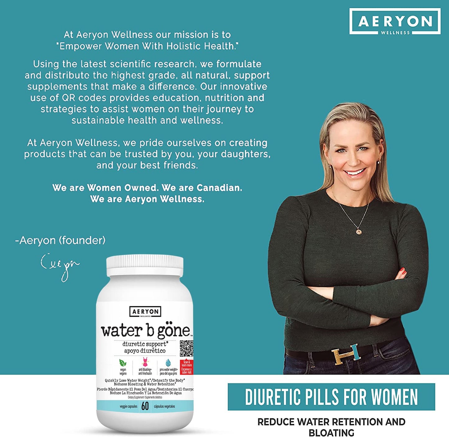 Water B Gone – Diuretic Pills for Women – Reduce Water Retention and Bloating – Find PMS