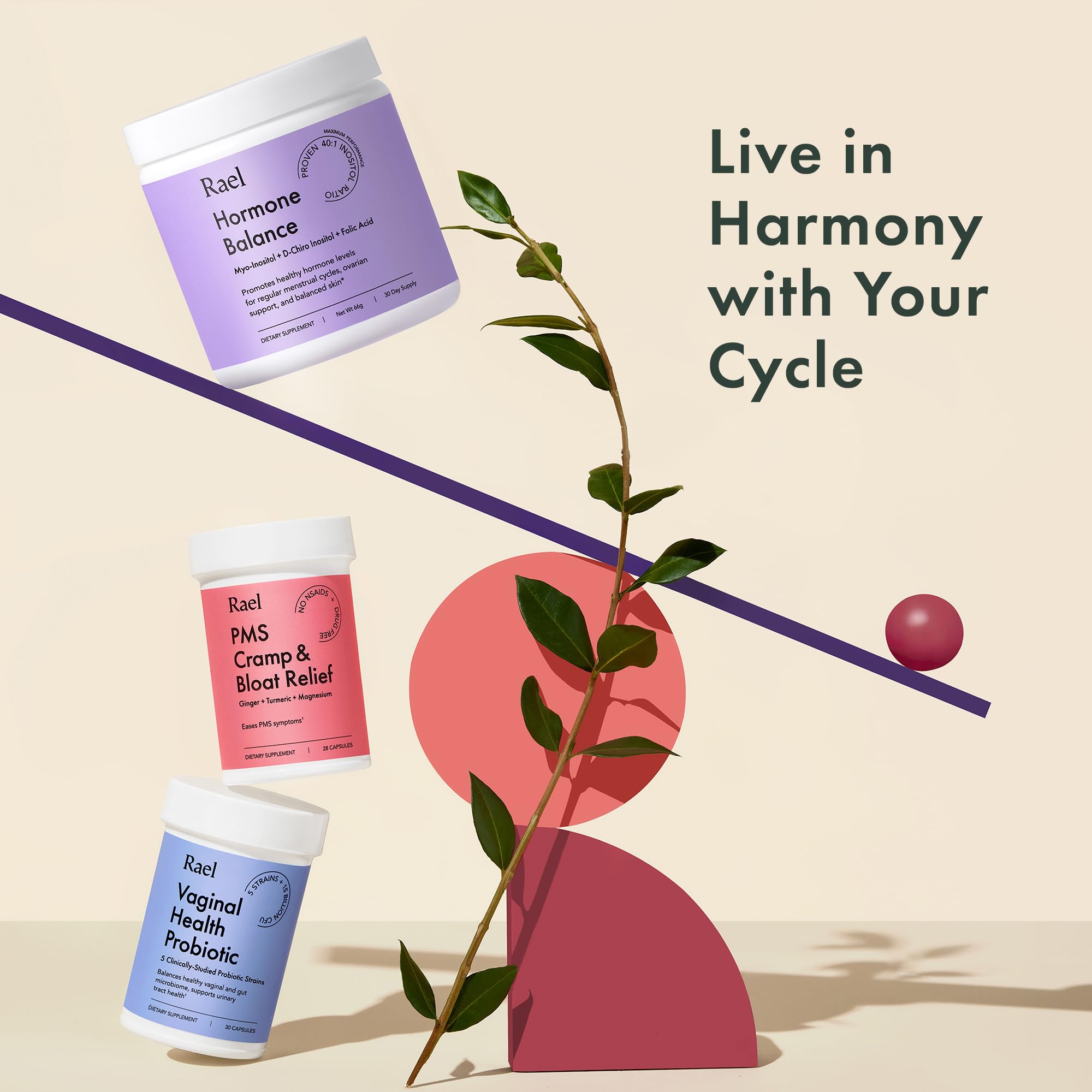 Rael Probiotics for Women - Supplements, Digestive Enzymes, Prebiotics, pH Balance, Vaginal Odor & Flora Rael