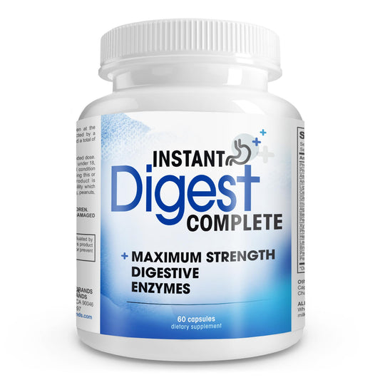 Instant Digest Complete 2-in-1 Probiotic Digestive Enzymes, 60 Capsules