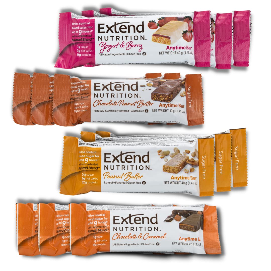 Extend Nutrition Diabetic Snacks for Sugar Control, Low Carb, Low Sugar, Low Calorie Snacks