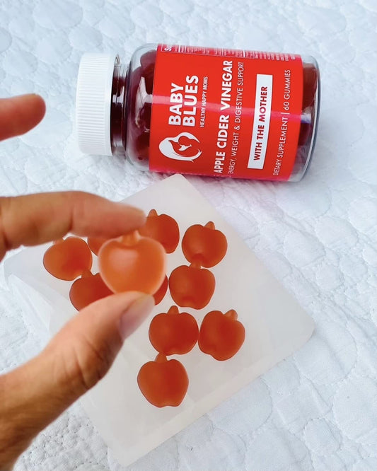 Baby Blues Apple Cider Vinegar Gummies - Vegan, Non-GMO & Gluten-Free, Postpartum Dietary Supplement