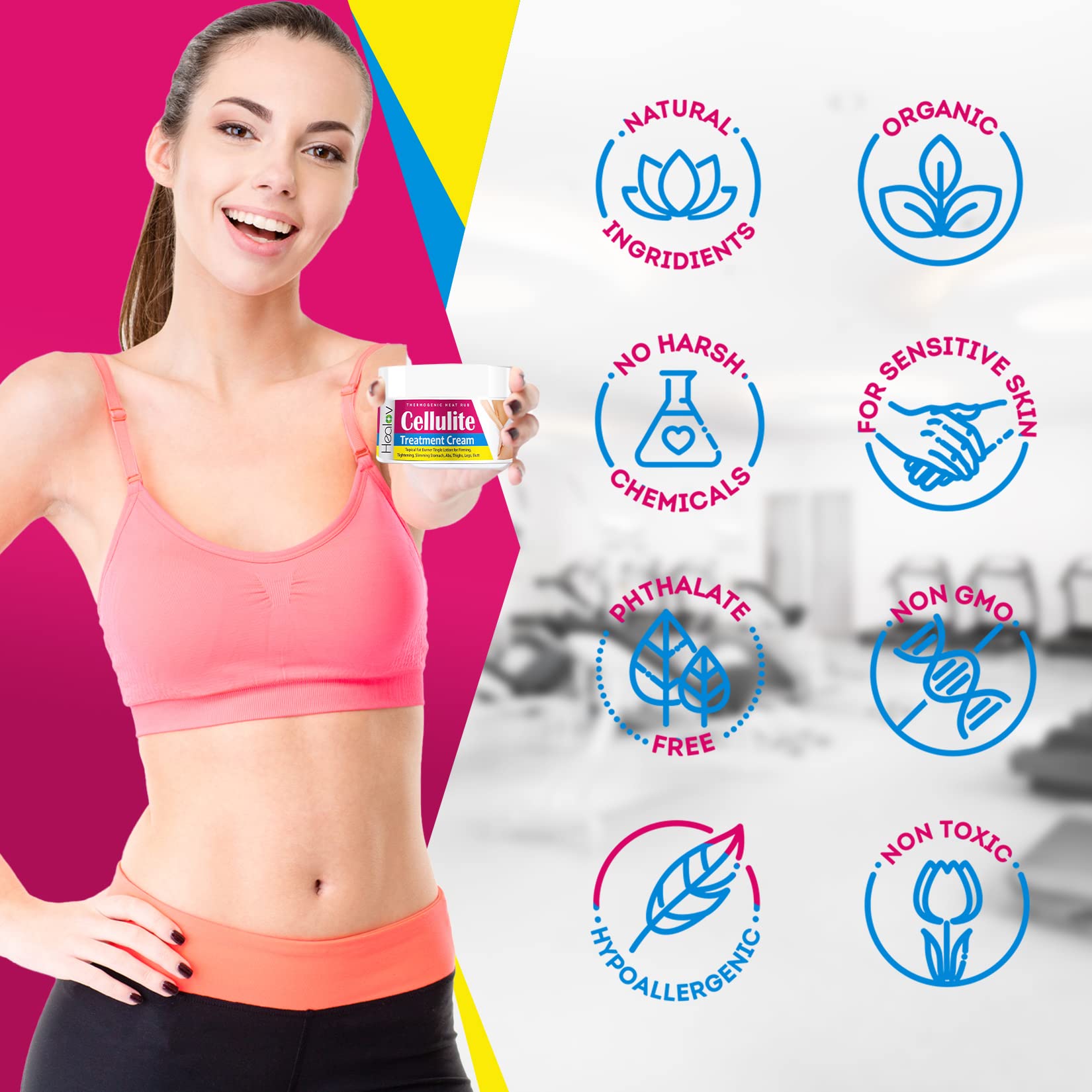 Slimming Hot Cream Fat Burner for Tummy - Skin Tightening Cream for Stomach Fat & Cellulite Healov