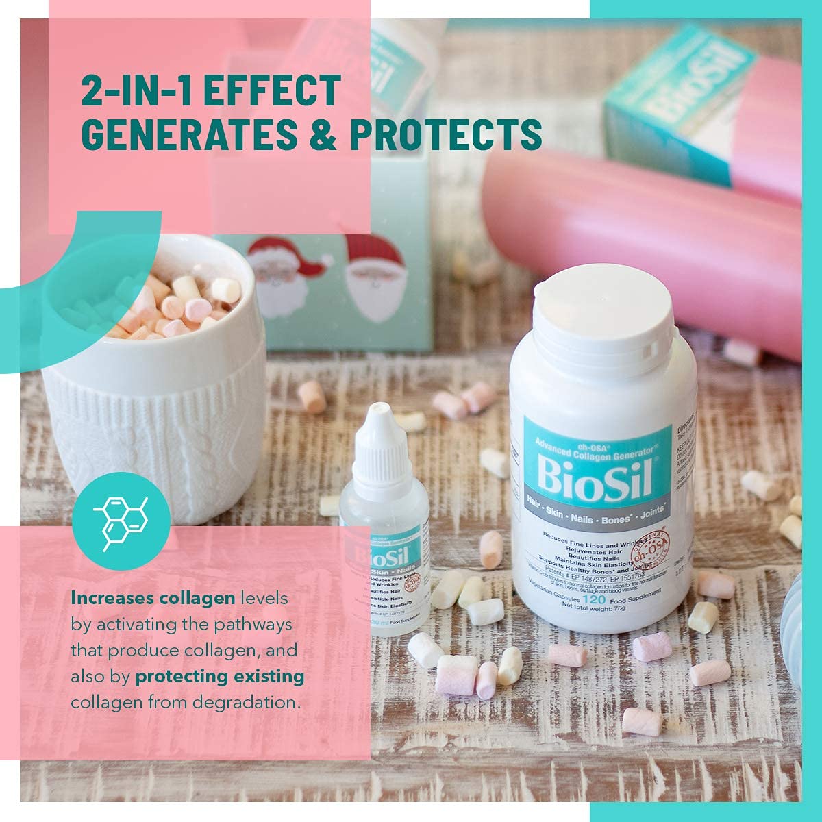 Collagen Supplements for Women & Men [120 ct.] - Advanced Collagen Complex to Stimulate Collagen, Keratin & Elastin Production BioSil