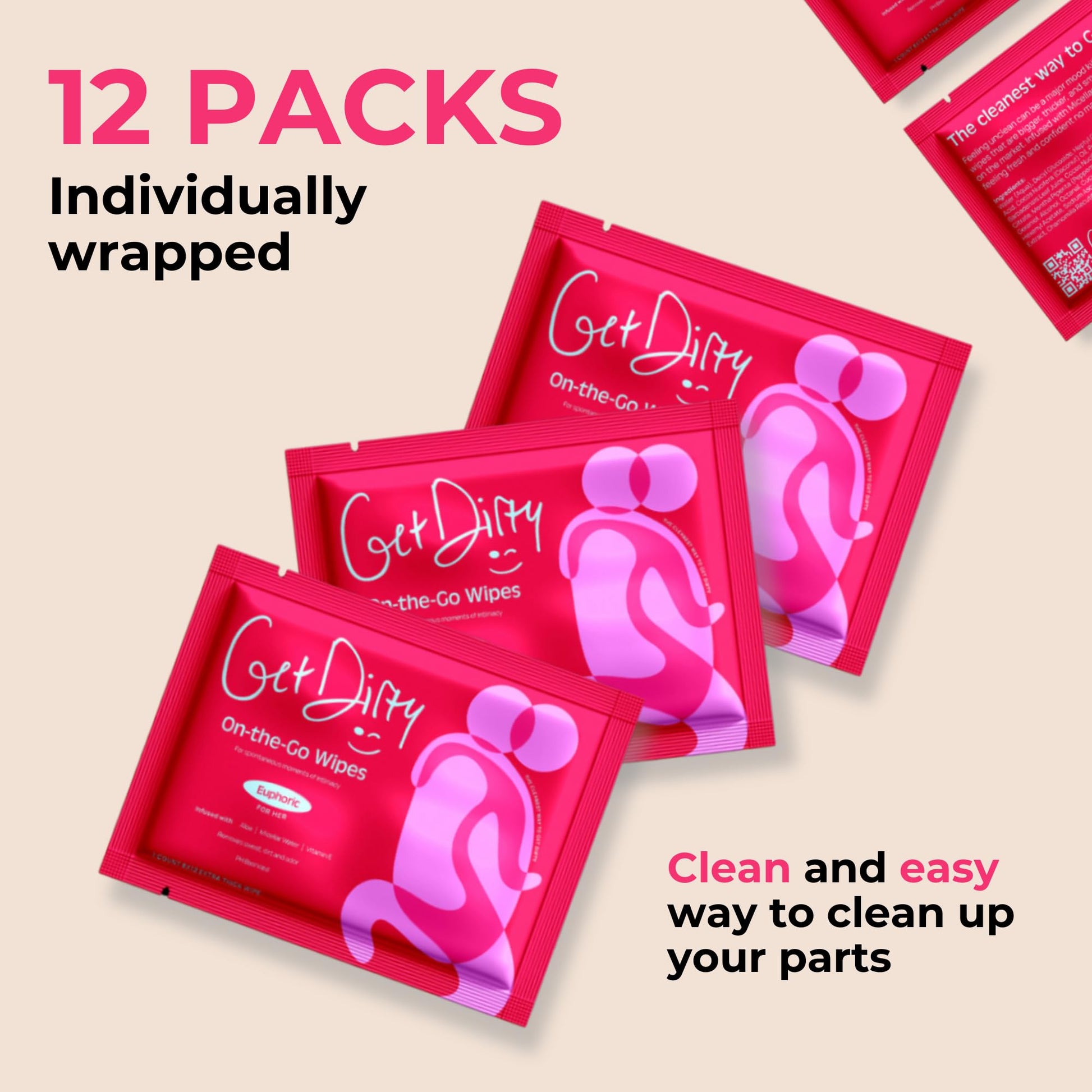 Get Dirty Wipes For Women - Easy, Discreet, Effective Intimate Wipes, Full Body Feminine Wipes Get Dirty