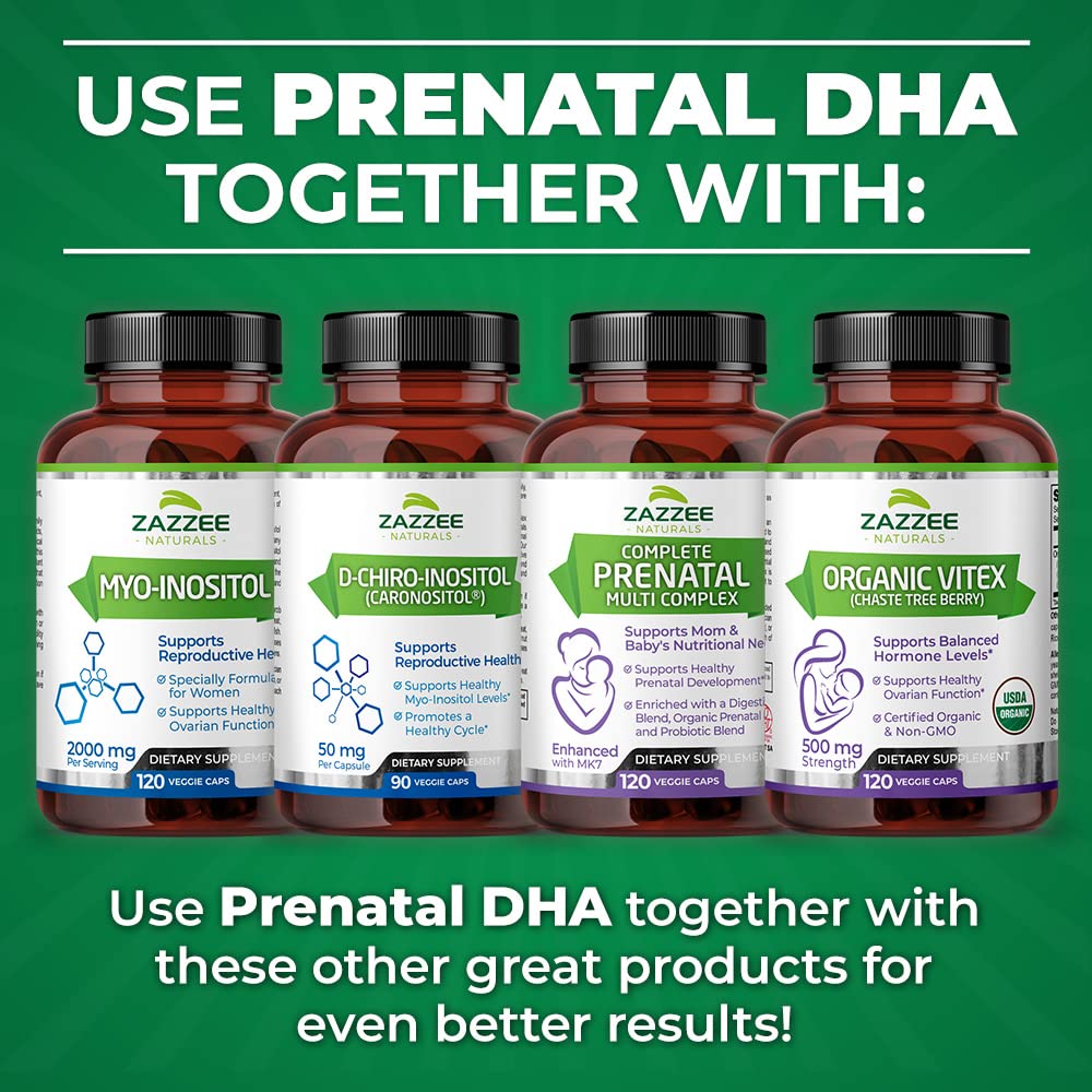 Zazzee Extra Strength Prenatal DHA and Extra Strength Prental Multi Complex Zazzee