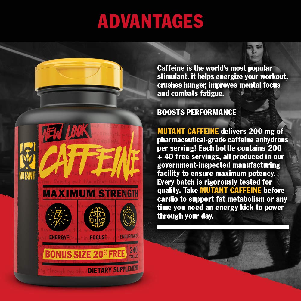 Mutant Caffeine - Pure, Restore Mental Alertness or Wakefulness When Fatigued Mutant