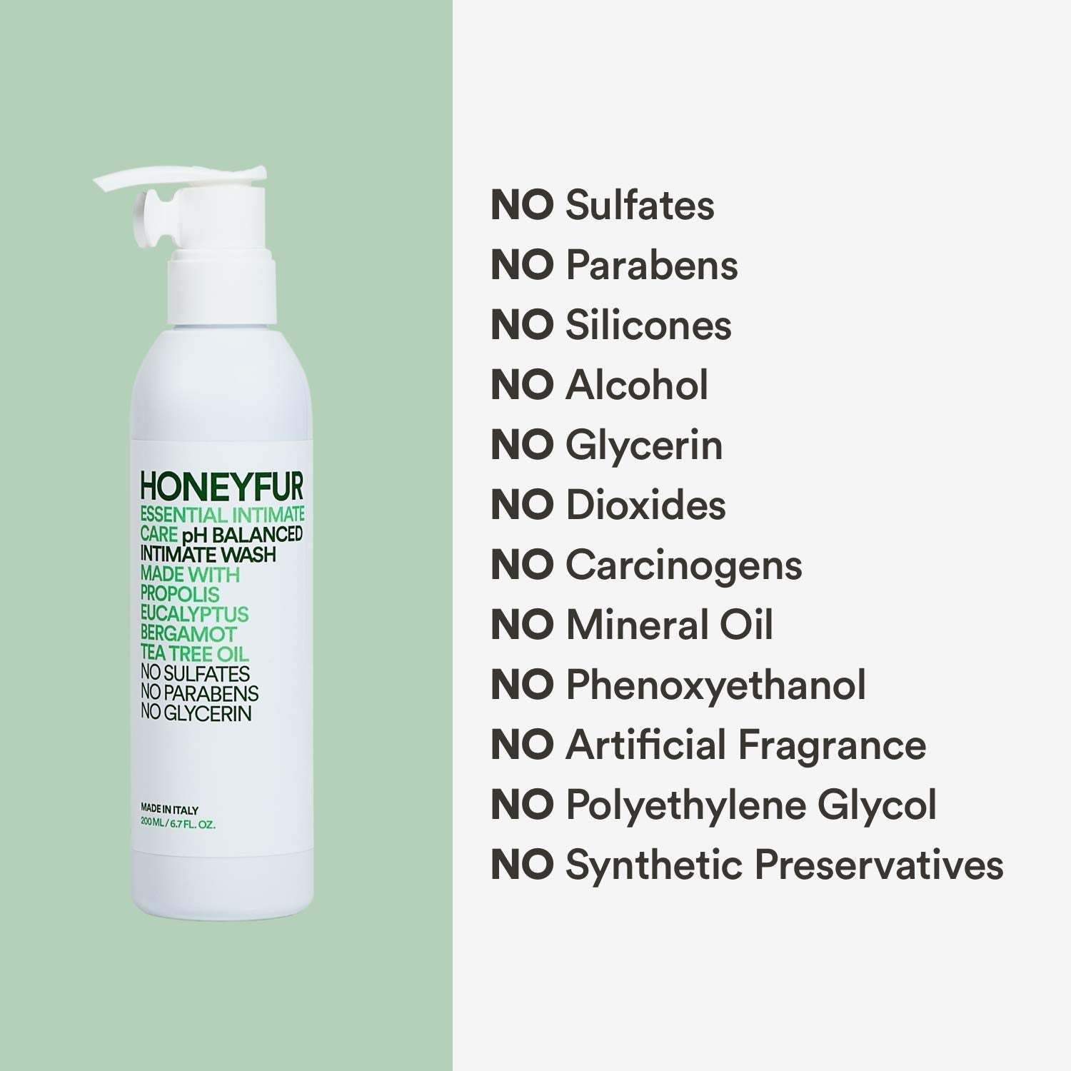 HONEYFUR pH Balanced Natural Feminine Wash For Sensitive Skin – Sulfates & Paraben Free HONEYFUR