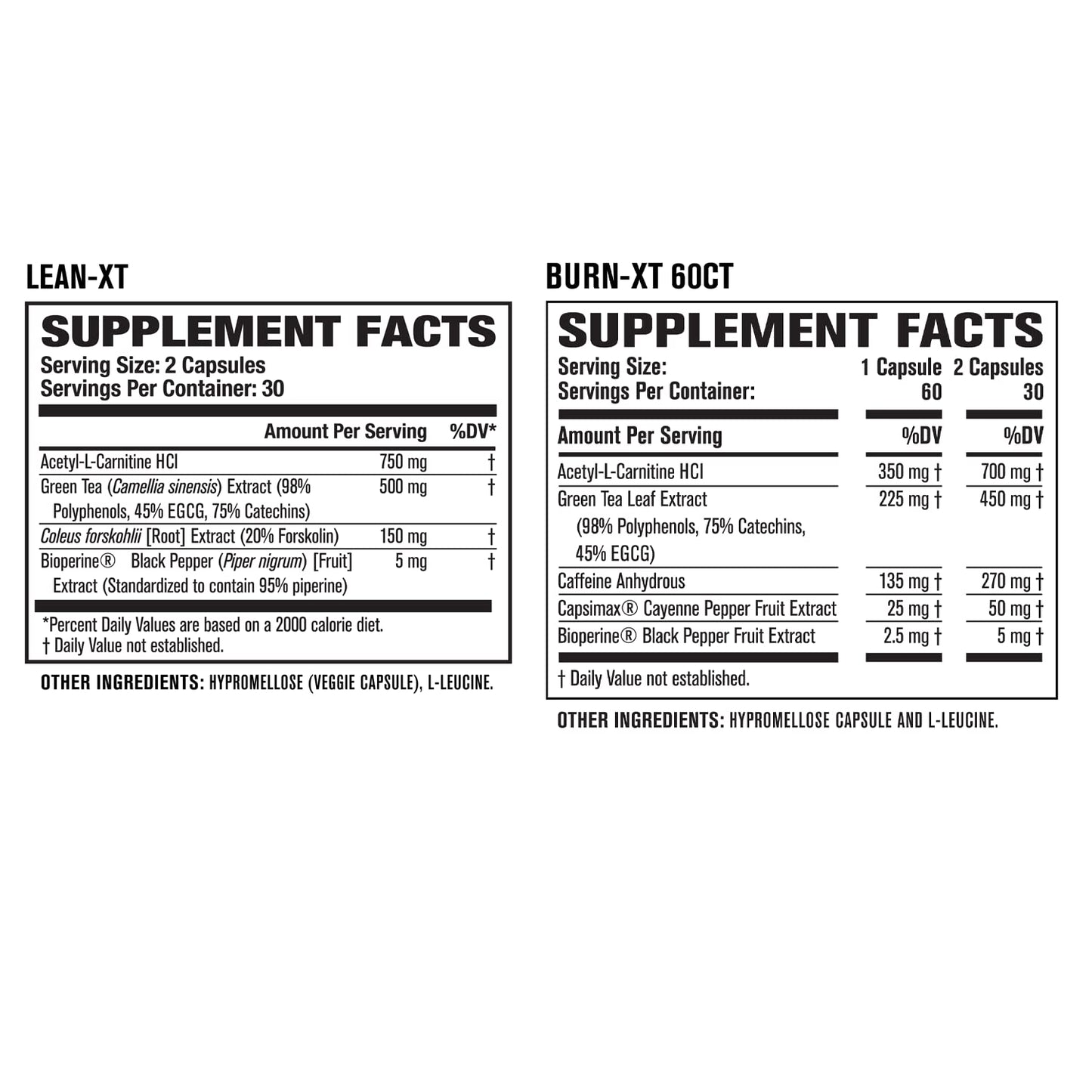 Burn-XT Thermogenic Fat Burner, Lean PM Nighttime Fat Burner & Sleep Aid