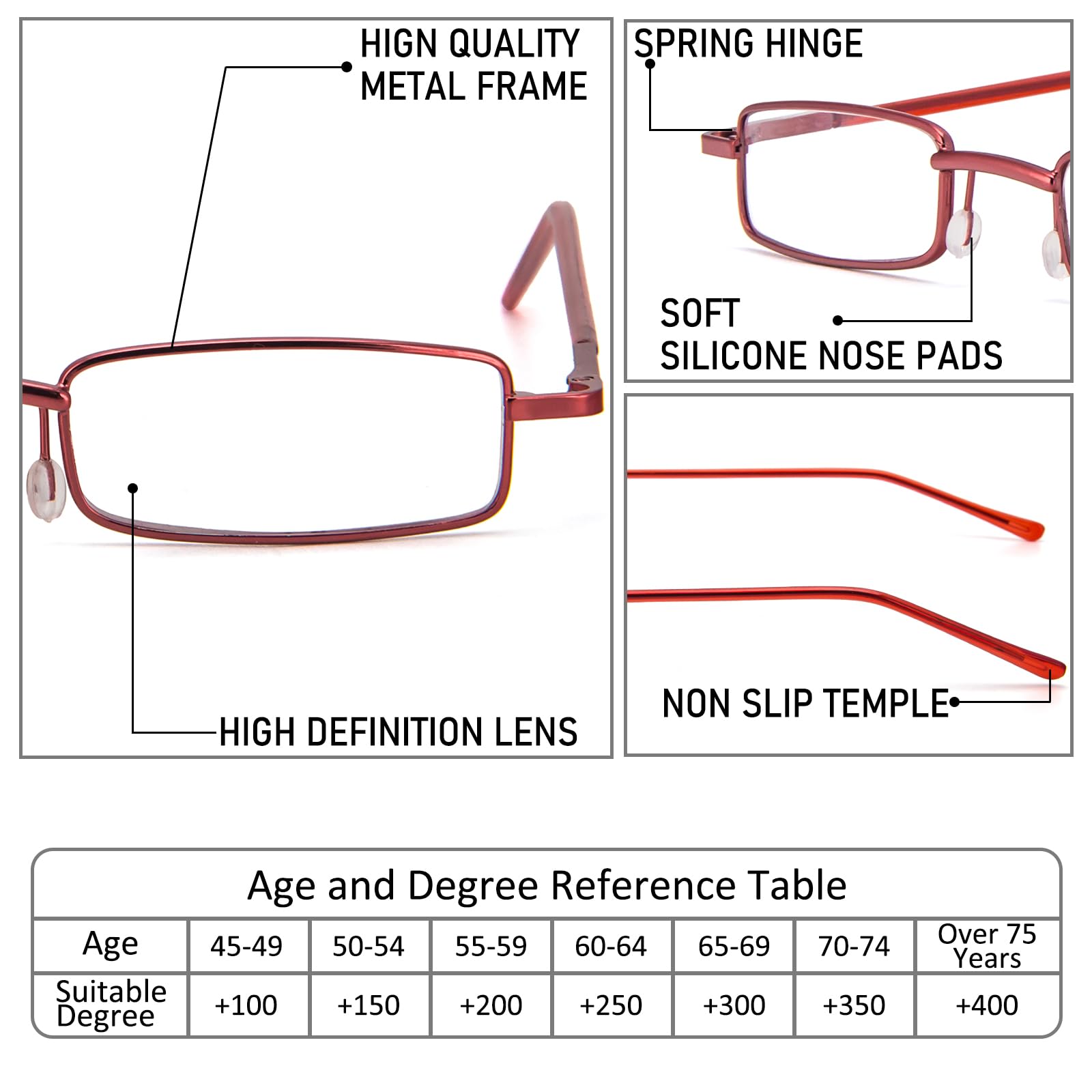 REAVEE 3 Pack Slim Pen Reading Glasses Small Tube Stylish Readers for Women Men REAVEE