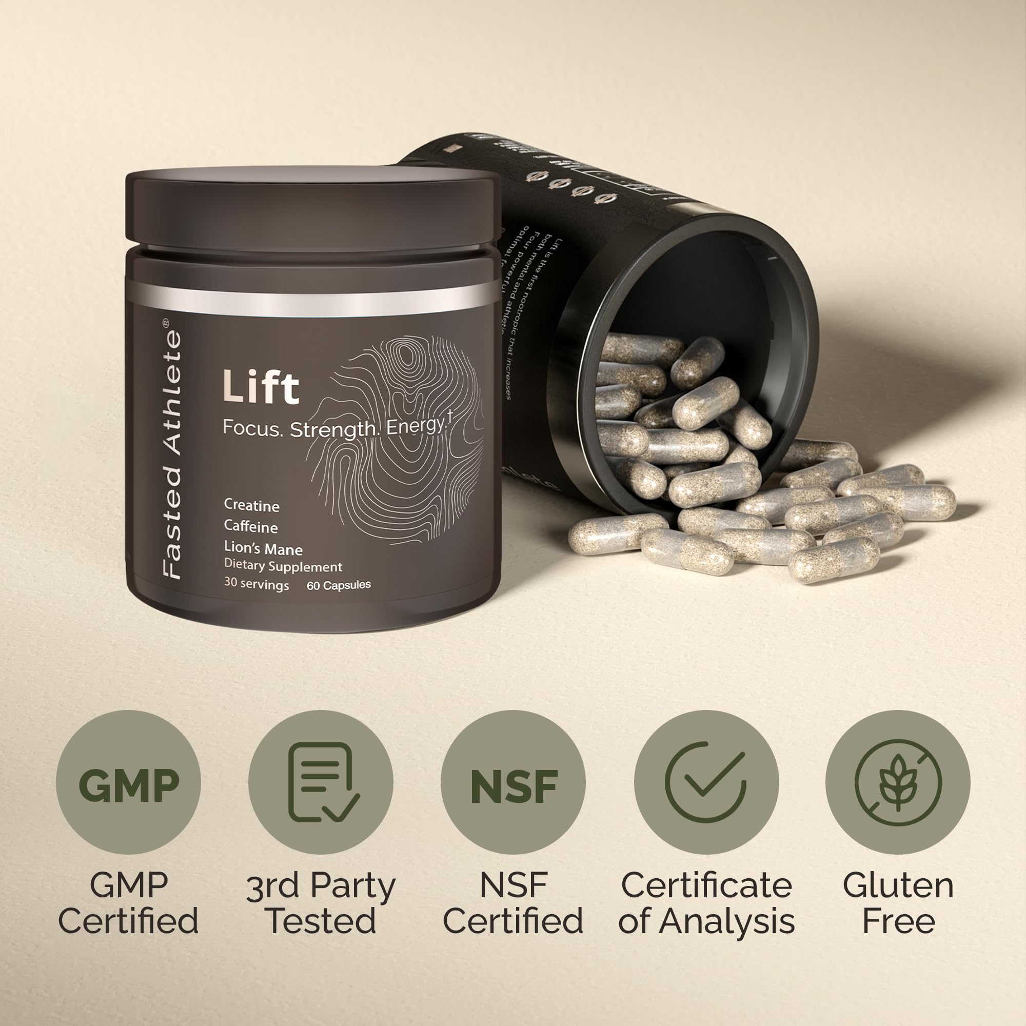 Lift – Nootropic Brain Booster Supplement for Productivity, Focus & Energy