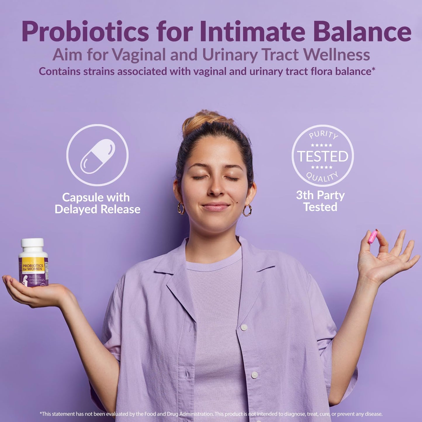 Complete Vaginal Probiotics for Women - w/Added Cranberry, D-mannose to Promote