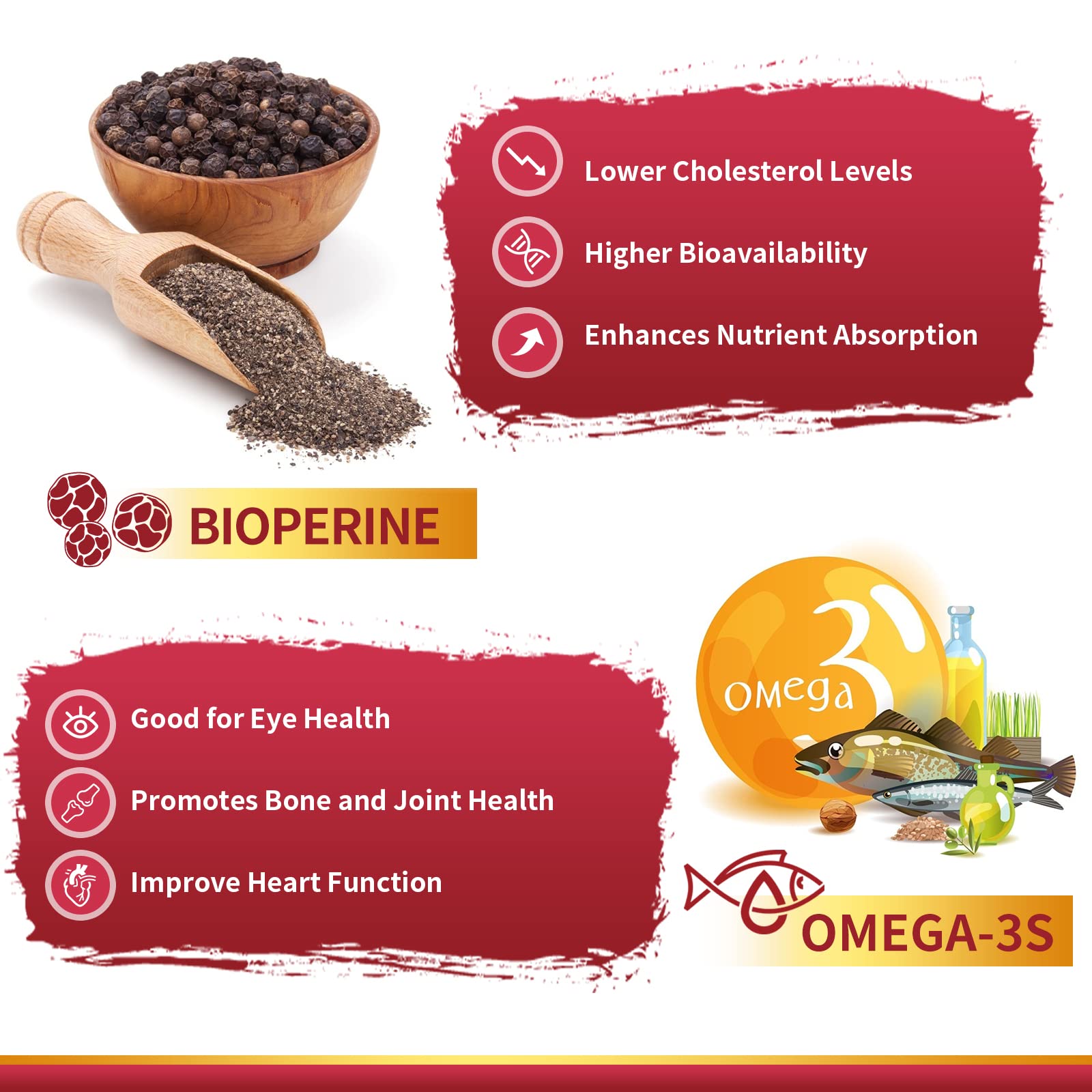 CoQ10-400mg-Softgels with PQQ, BioPerine & Omega-3, Coenzyme Q10(Ubiquinone) ZEBORA