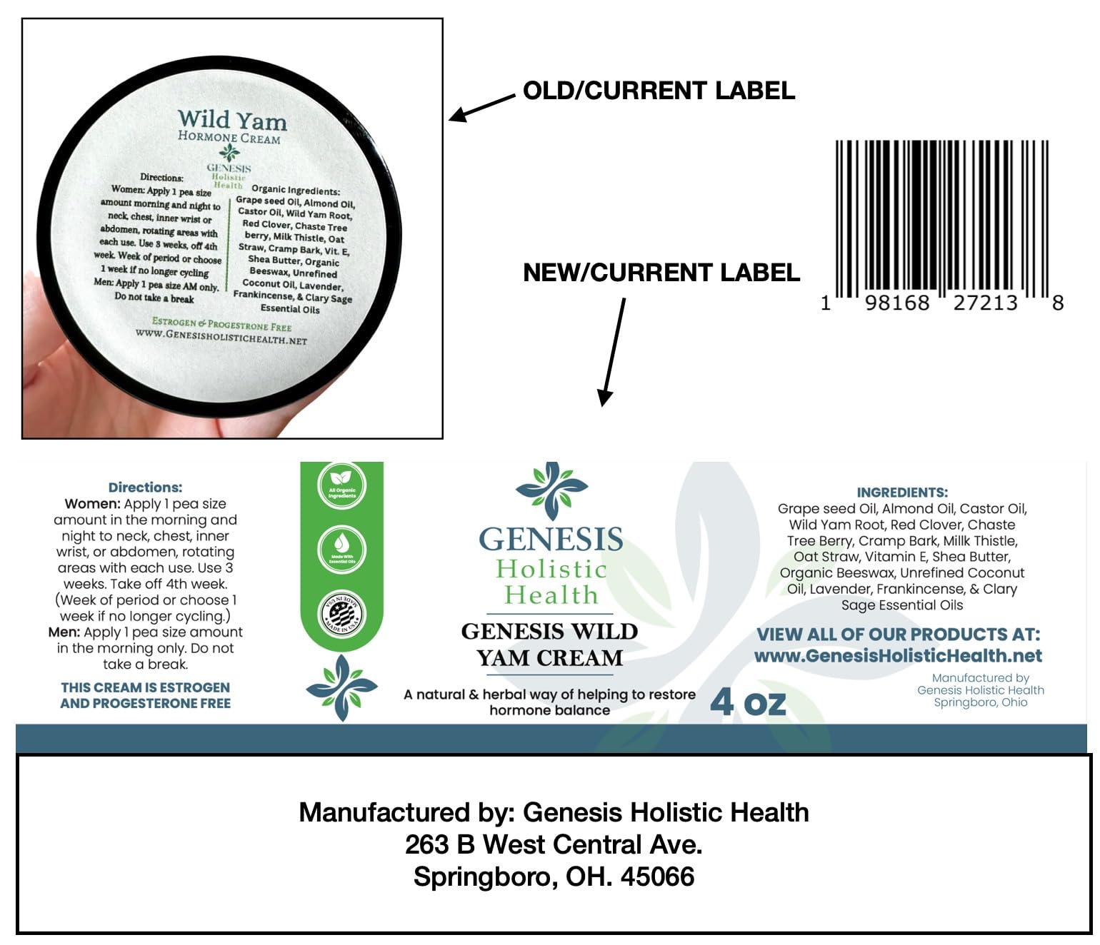 Genesis Wild Yam Cream My Store