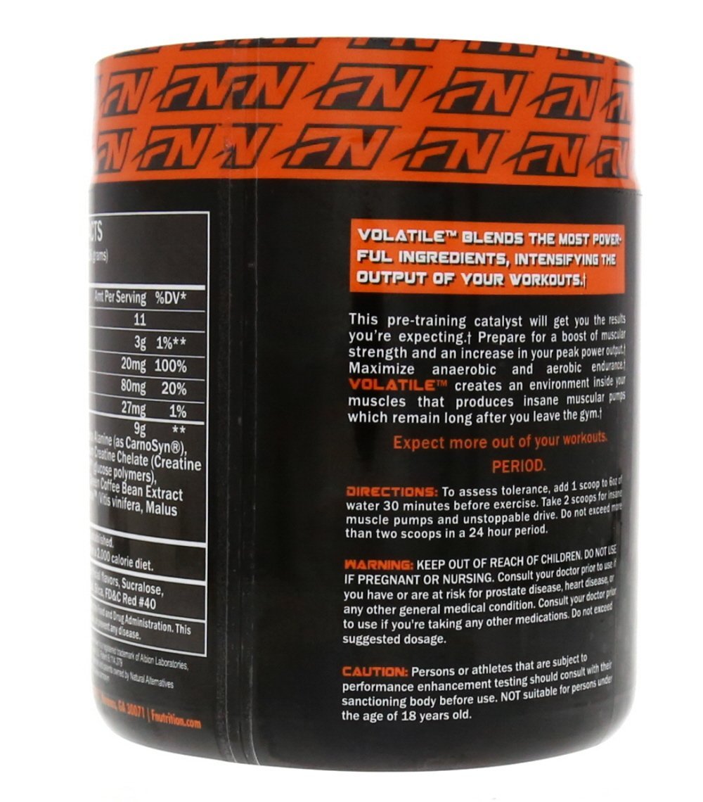Formutech Nutrition Volatile Pre Workout, Cherry Lemonade, w/2 Forms of Creatine for Insane Muscle Pumps and Building Lean Muscle Mass 32 Servings