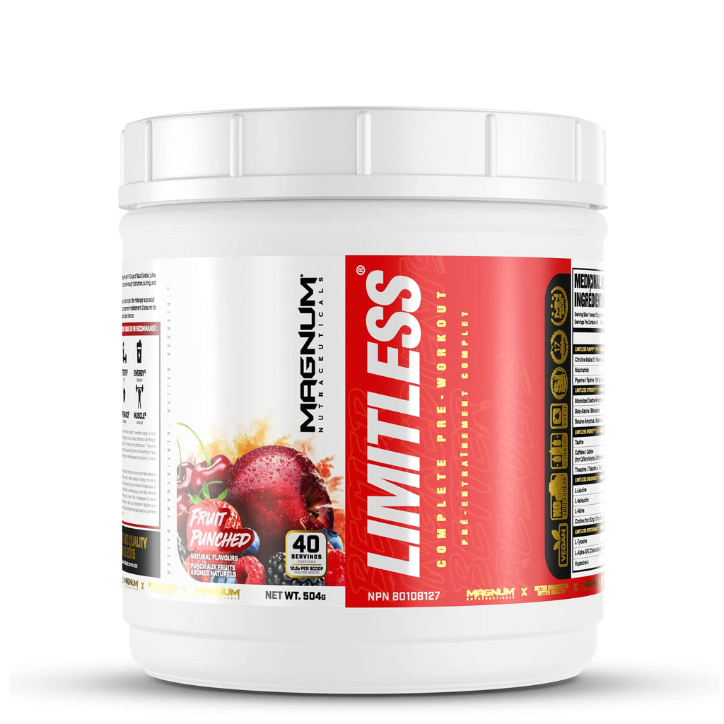 LIMITLESS Magnum 504g - Muscle Workout Powder, Sport Pre Workout for Men and Women