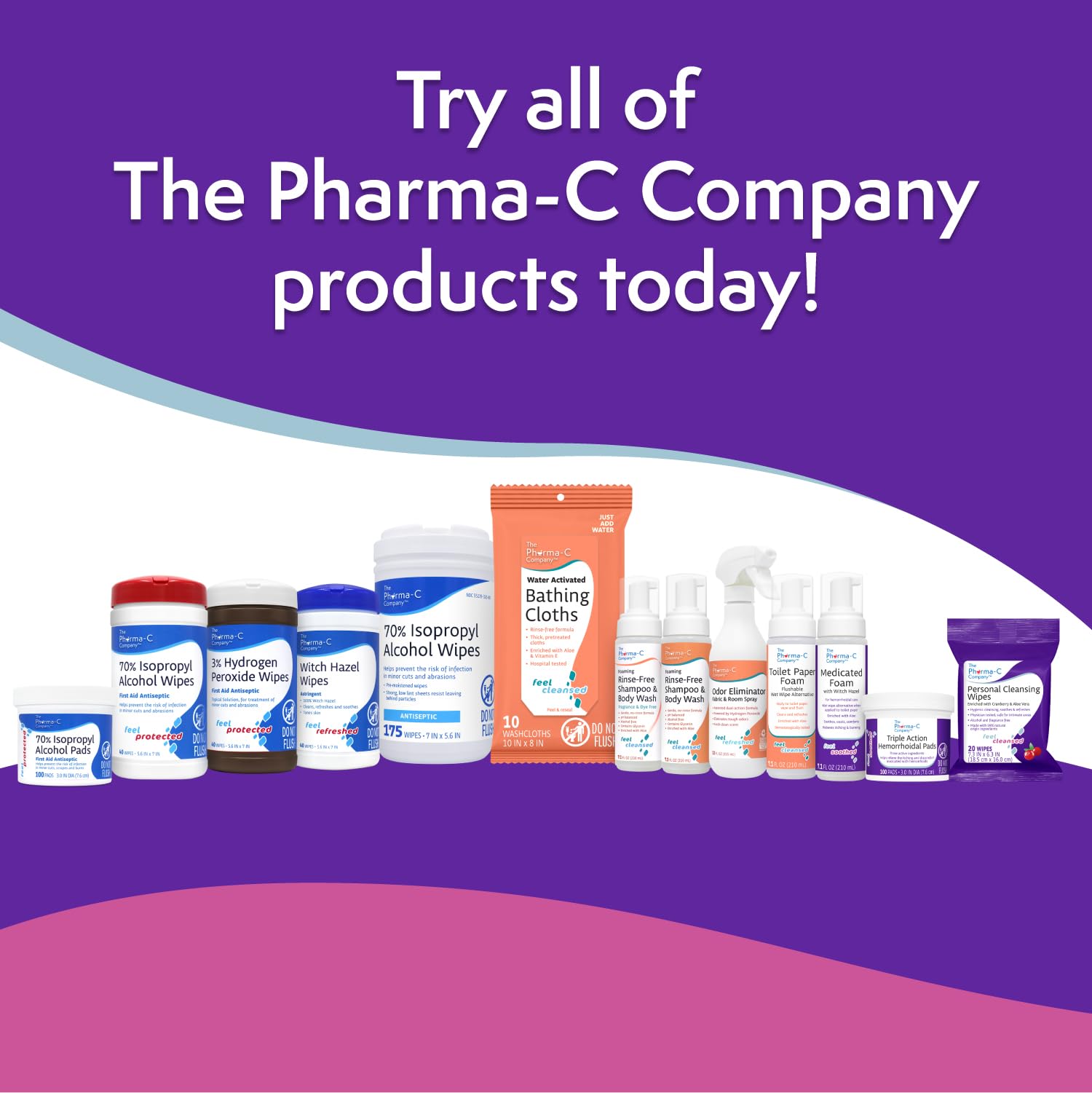 The Pharma-C Company Personal Cleansing Wipes [2 packs of 20 wipes] - Enriched with Cranberry & Aloe Vera Generic