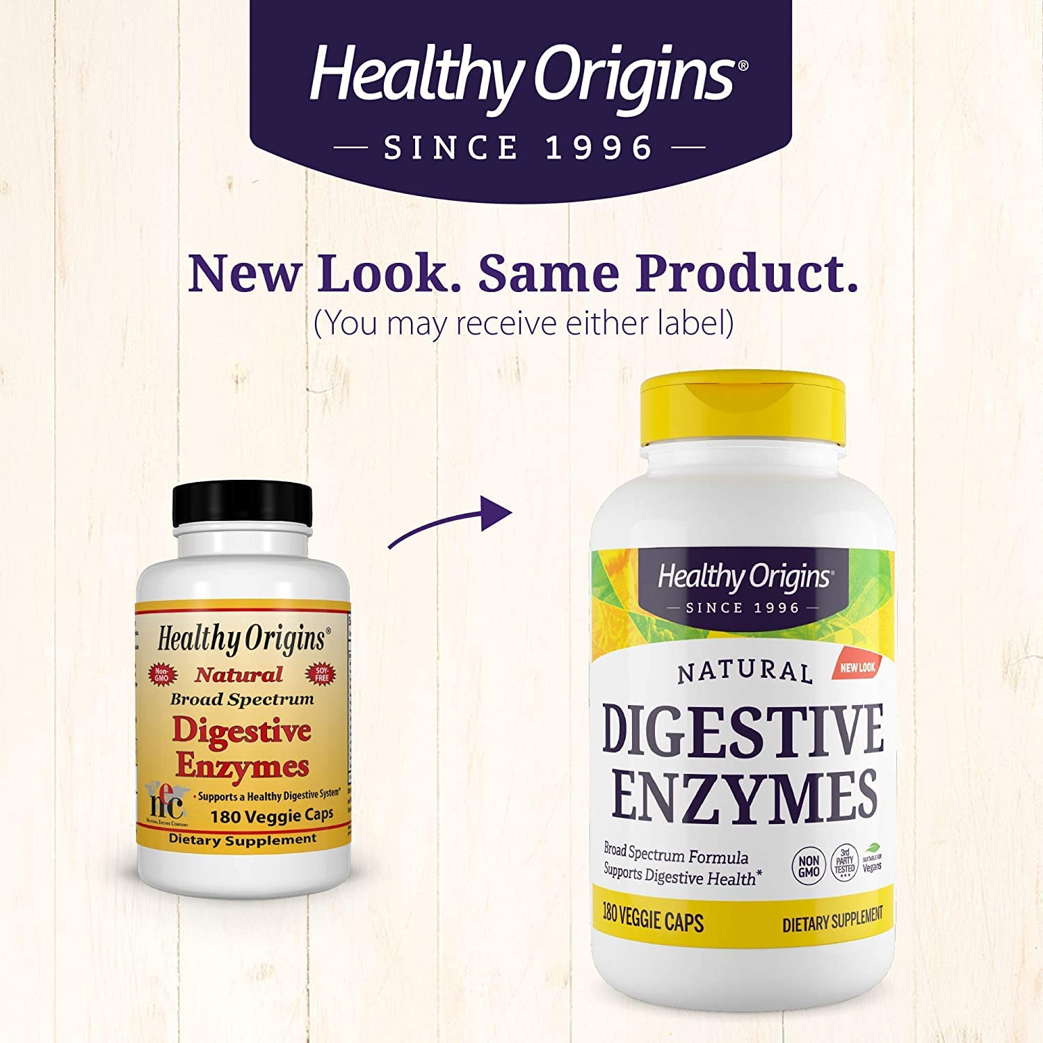 Healthy Origins Digestive Enzymes (NEC) Broad Spectrum - with Protease Healthy Origins