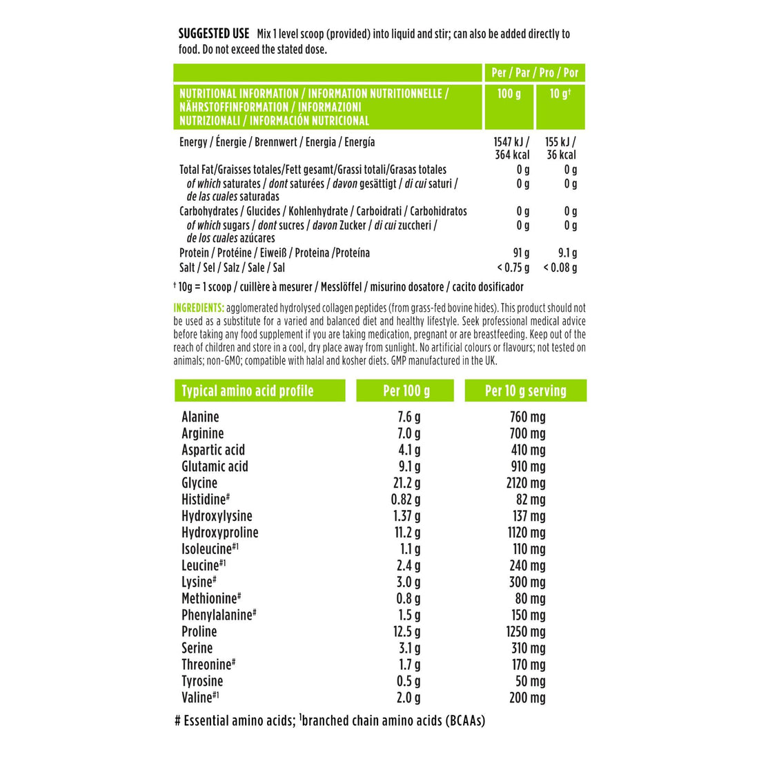 Advanced Hydrolysed Collagen Peptides, 100% Grass Fed & Ethically Sourced