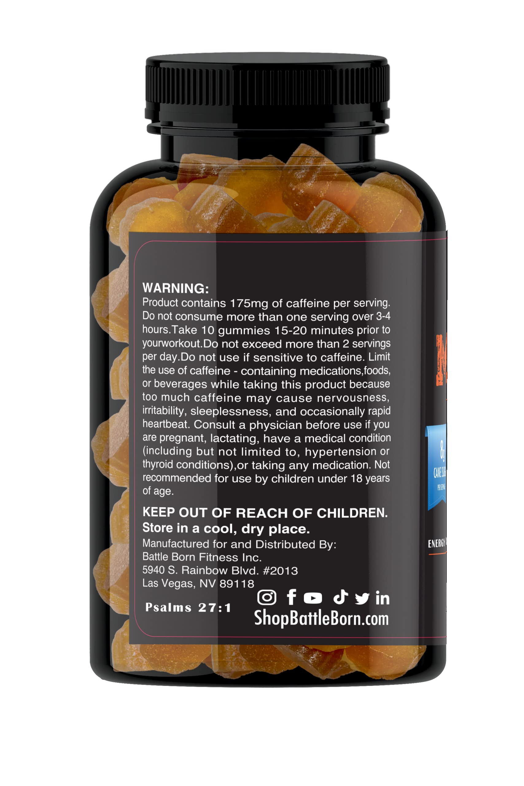 Mindset Dietary Supplement Gummies for Energy and Performance | Naturally Flavored |Vegan and Gluten Free | Multi-Vitamins (Pre Workout)