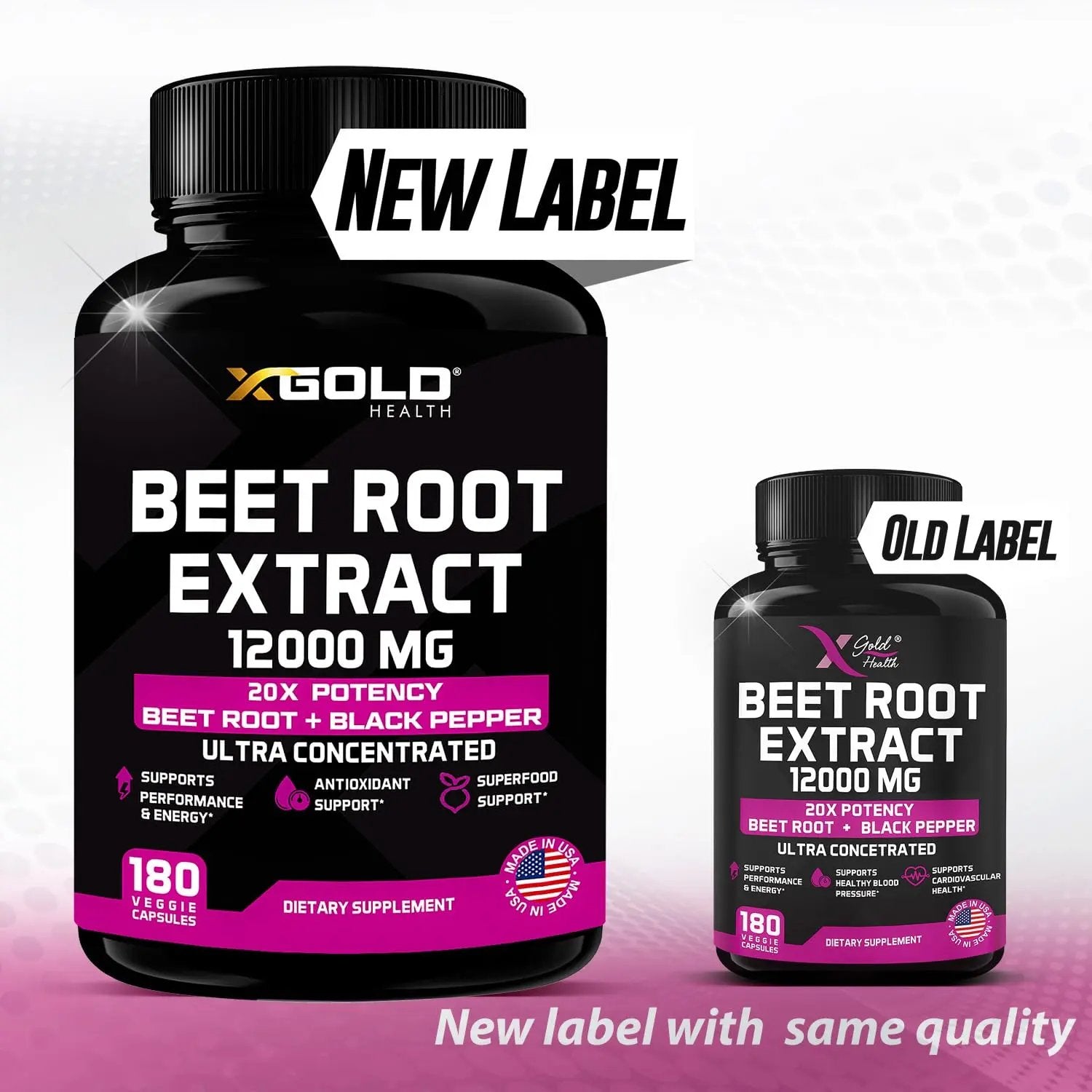 Beet Root Extract Capsules - 12000mg 20x Concentrated Beet Root Capsules Supplement X Gold Health