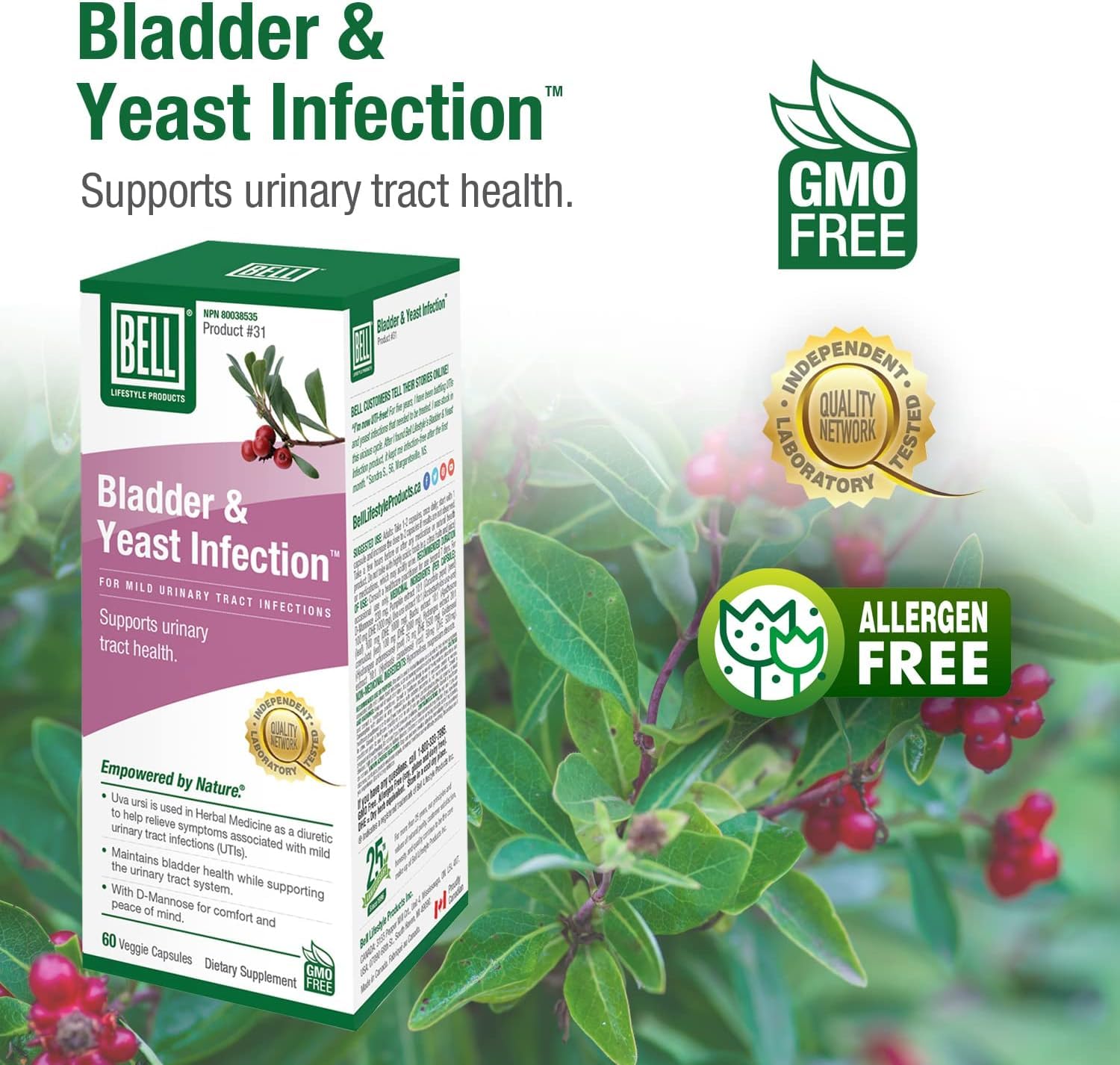 Bell Lifestyle Products Bladder Health and Yeast Balance - 60 Capsules Bell