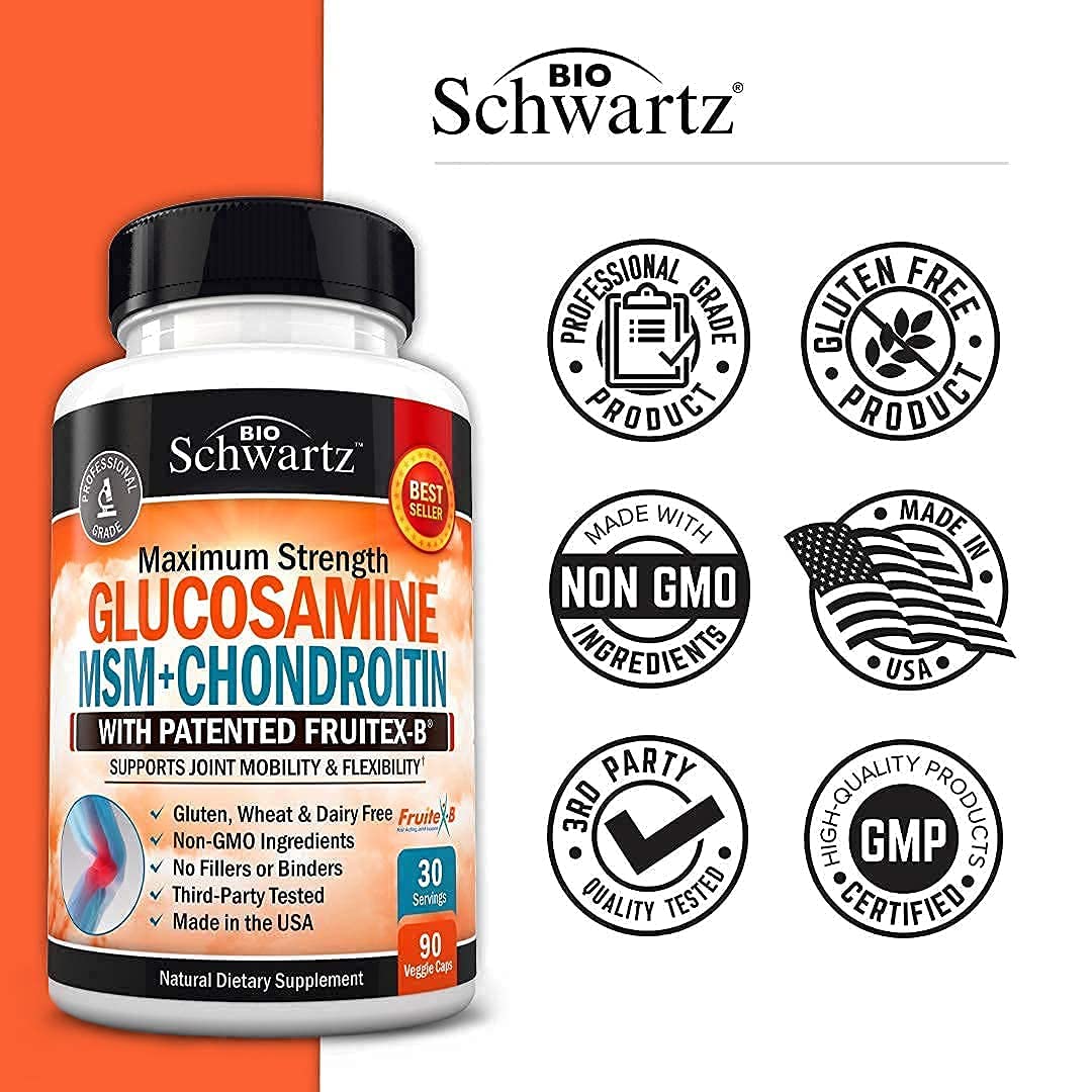 Glucosamine Chondroitin MSM 2110mg - Joint Support Supplement with Turmeric