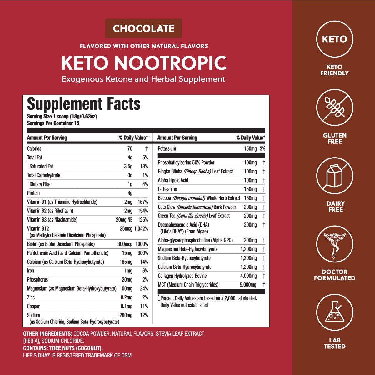 Perfect Keto Nootropic Brain Supplement - Enhance Focus and Energy, Boost Concentrati Perfect Keto