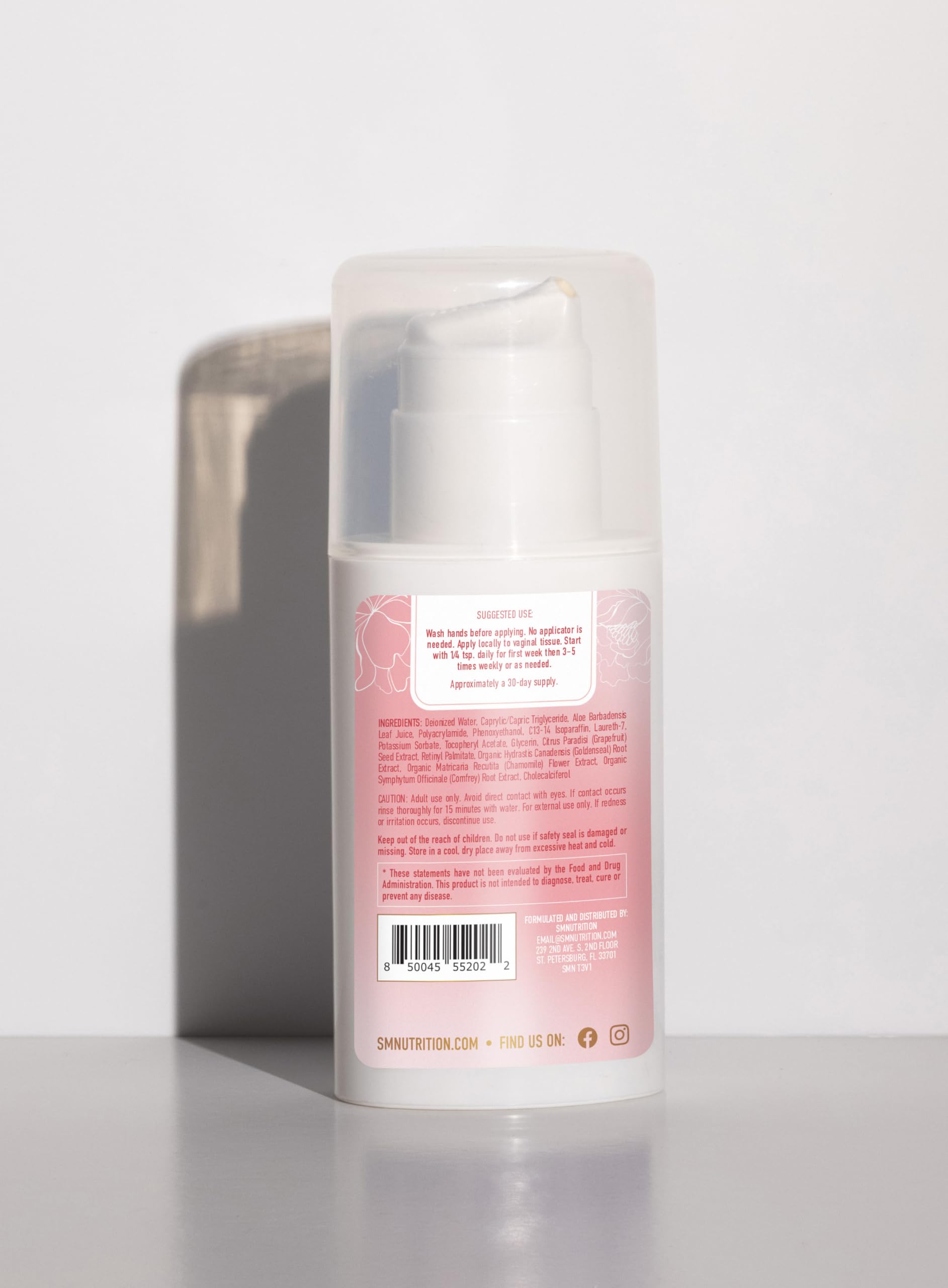 Vulva Rescue Moisturizer Cream | 3oz. PUMP | Soothes Vaginal Itch & Dryness | No Estrogen or Fragrance SMNutrition