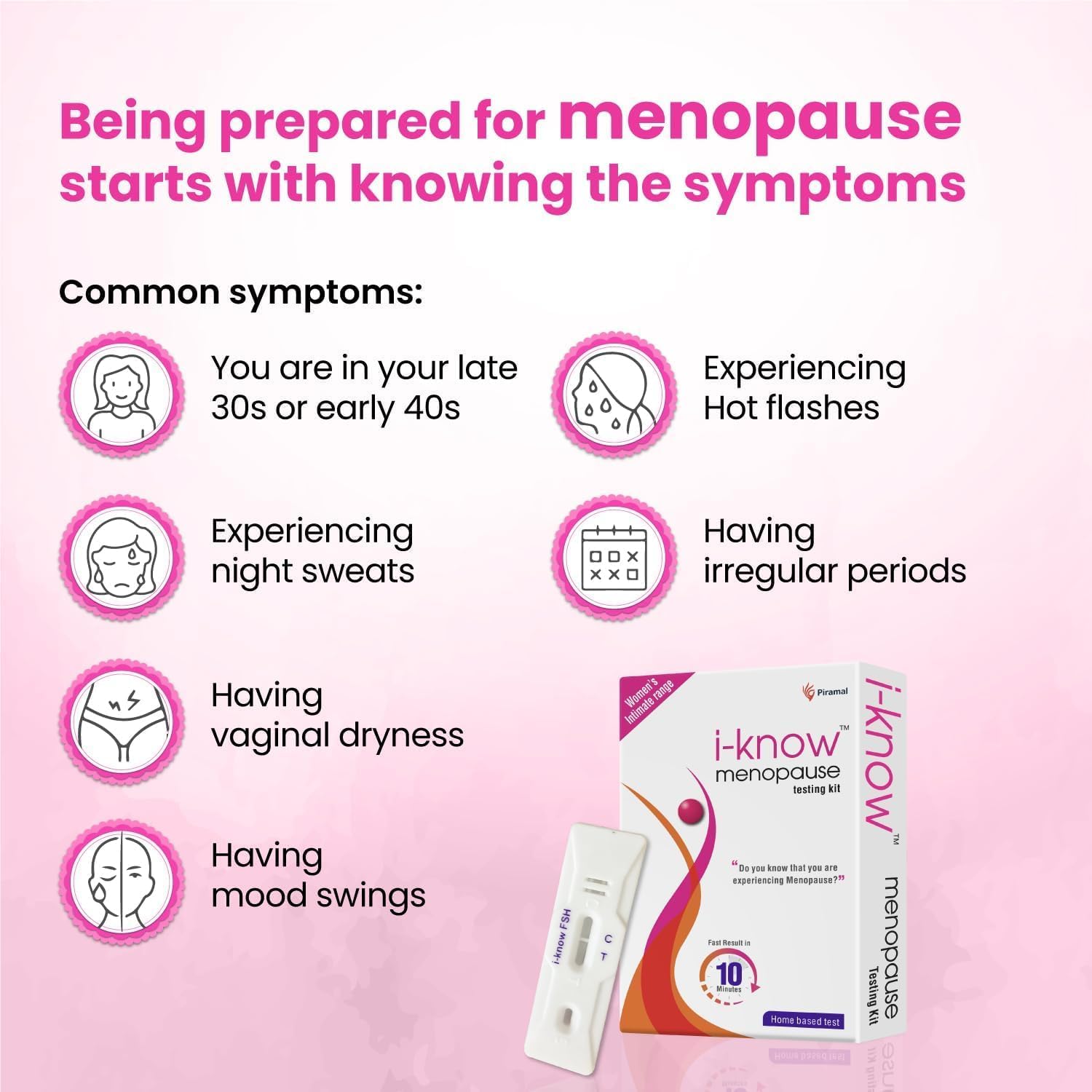 BKL Menopause Testing kit | for Women Facing Menopause Symptoms Like hot Flashes, Night Sweats Generic
