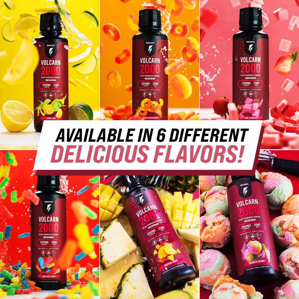 InnoSupps Volcarn 2000 - Advanced Fat Burning Liquid | L-Carnitine,GBEEC, Boost Energy InnoSupps