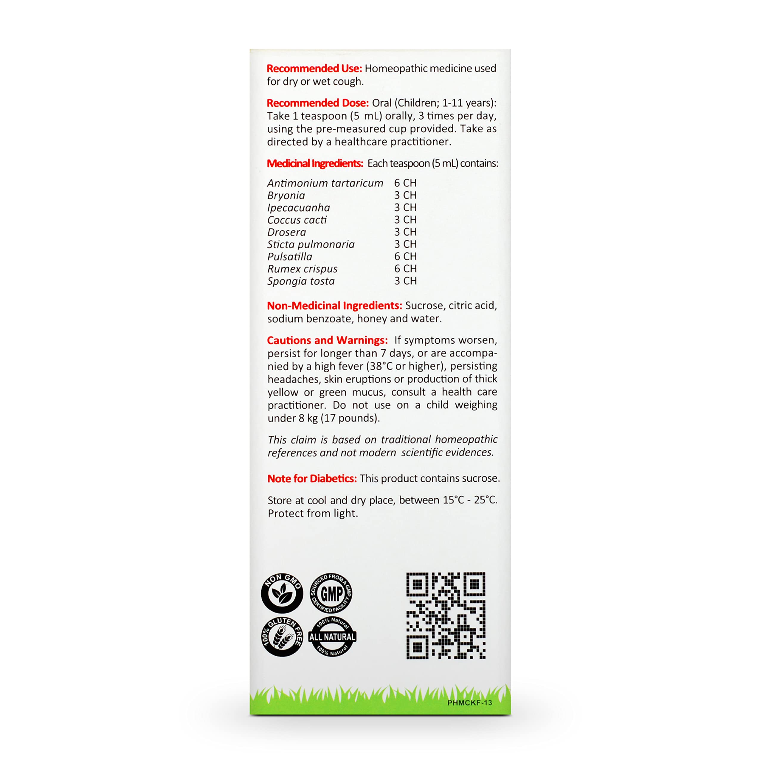 Mother’s Choice for Koff, for Dry and Wet Cough, Natural Cough Care for Kids with Honey, 125 ml PHARMARIS HEALTHY KIDZ MOTHER'S CHOICE