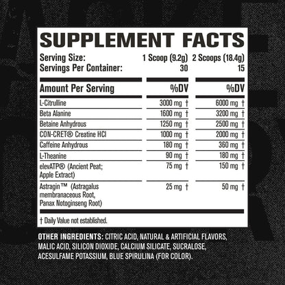 Jacked Factory Nitrosurge Build Pre Workout with Creatine for Muscle Building - Con Cret