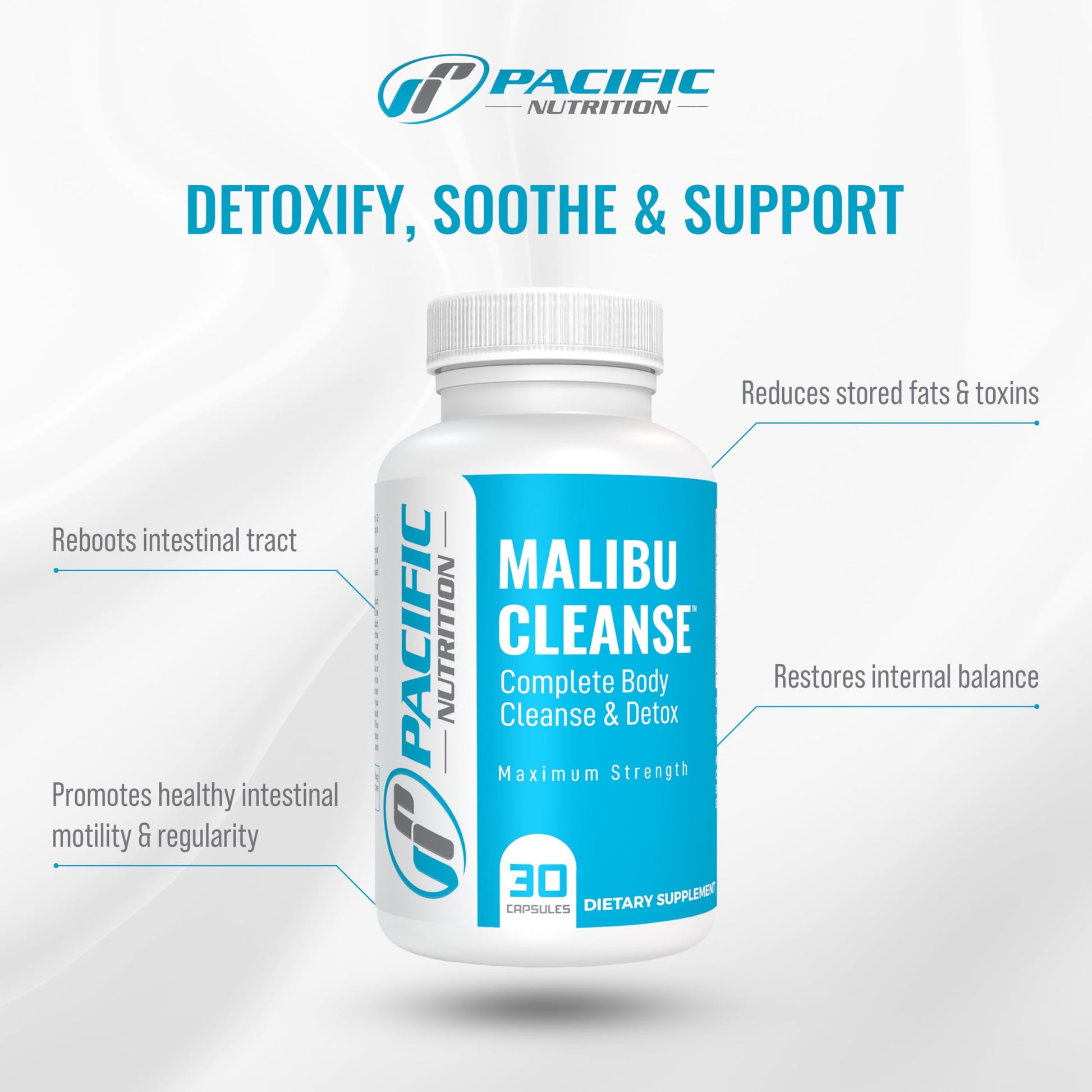 Pacific Nutrition Full Body Detox - Malibu Cleanse Complete Body & Intestinal Cleanse Pacific Nutrition