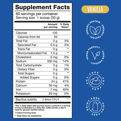 BIRDMAN Falcon Vegan Protein Powder Organic, Stevia & Sugar Free, Plant Based Protein