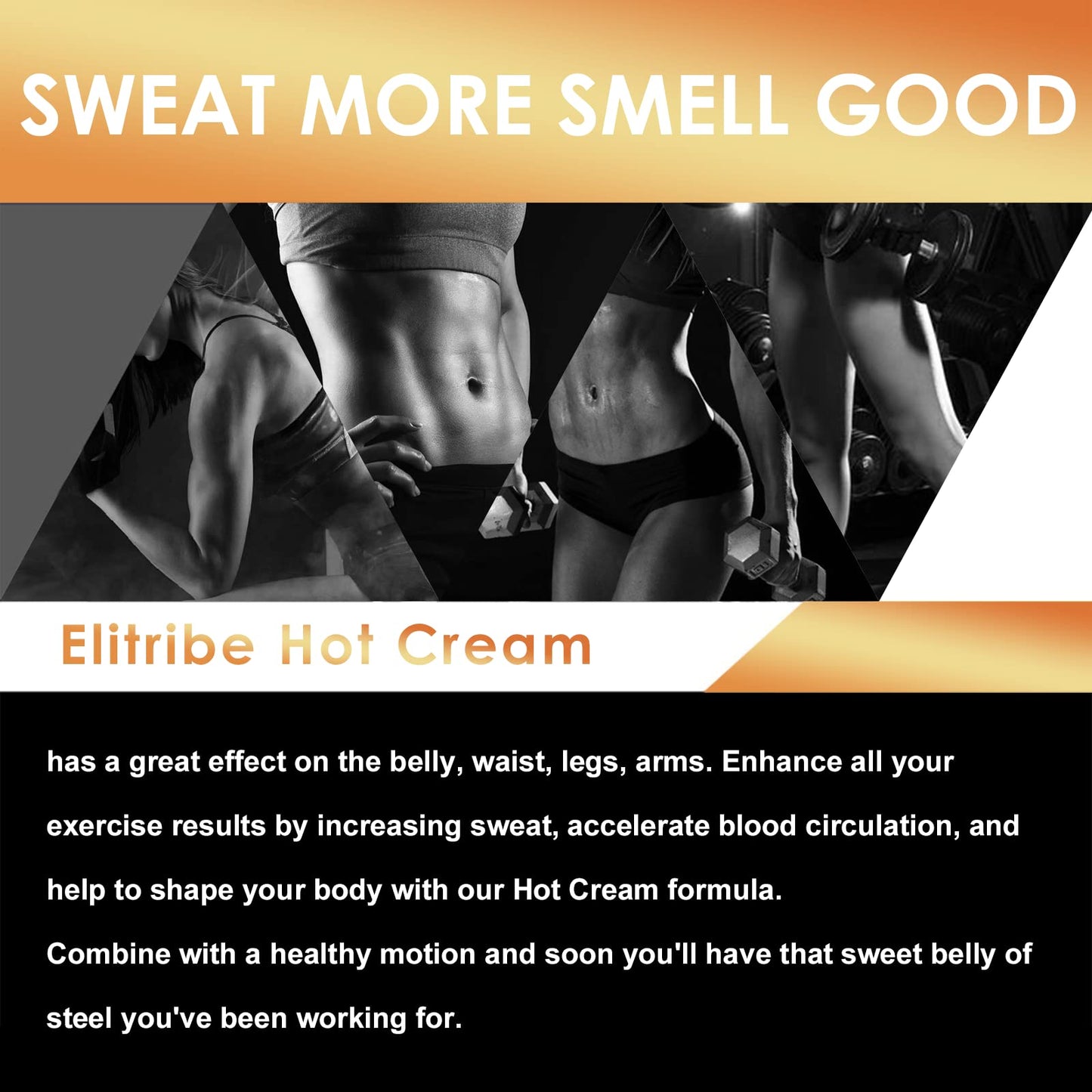 Elitribe Hot Cream Sweat Workout Enhancer Gel - Fat Burning, Cellulite & Firming Body