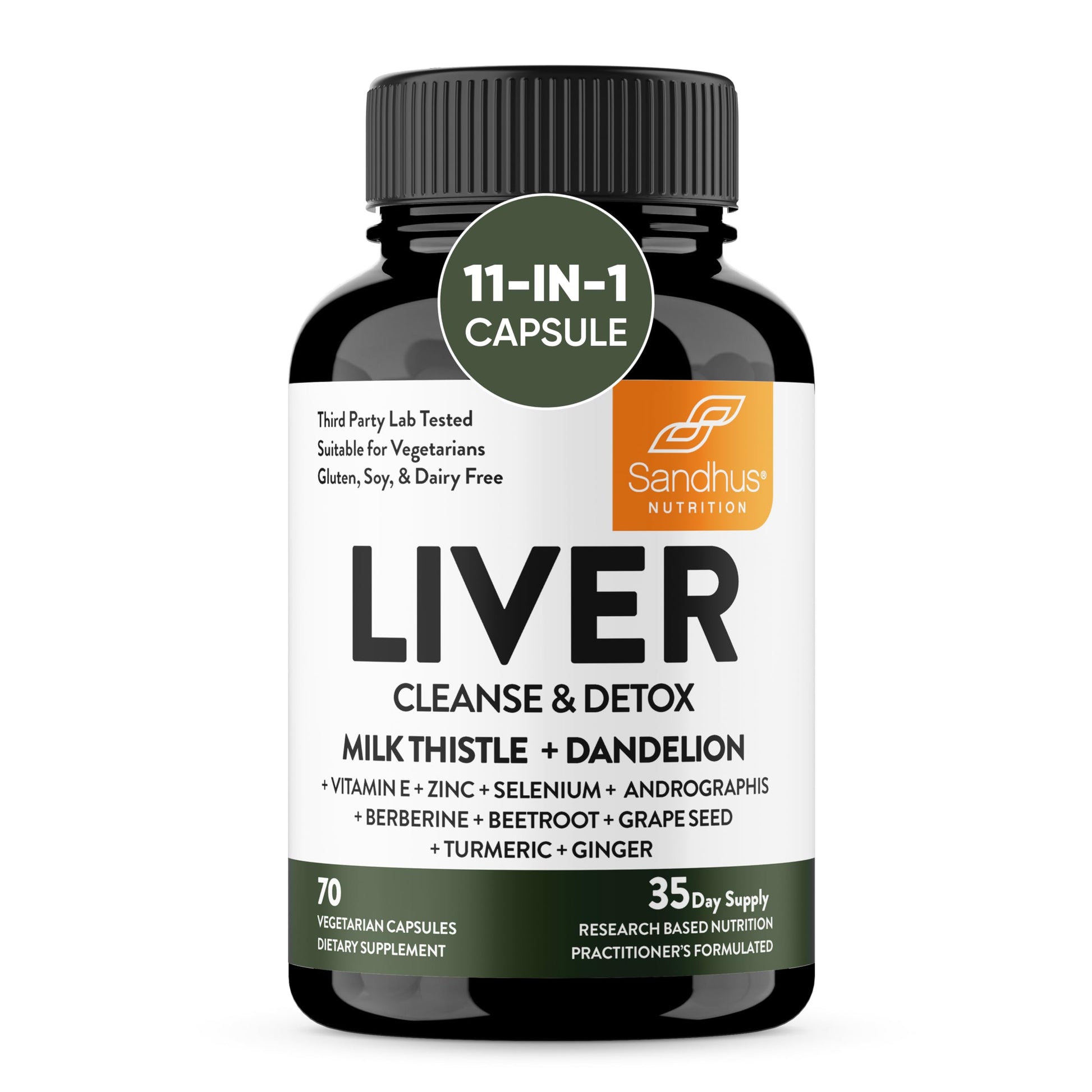 Sandhu's Liver Renew Cleanse Detox, Repair & Support |70 Capsules| 1 Month+ Supply Sandhu's