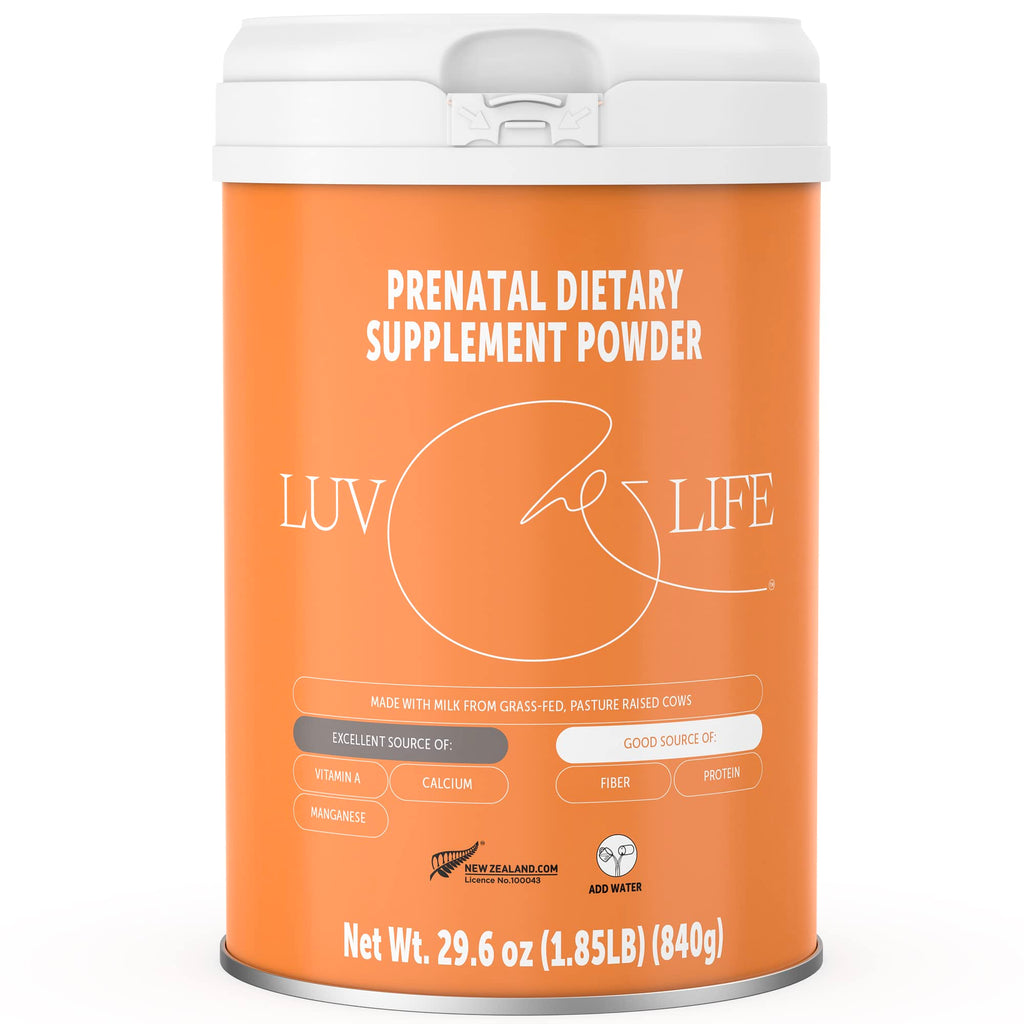 LUV&LIFE Prenatal Vitamin Supplement Powder Vanilla Flavored Contains Protein and Fiber 
