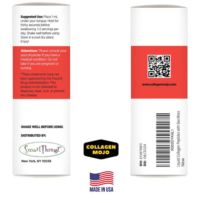Collagen Mojo Liquid Collagen Peptides with Sea Moss, Burdock Root & Bladderwrack
