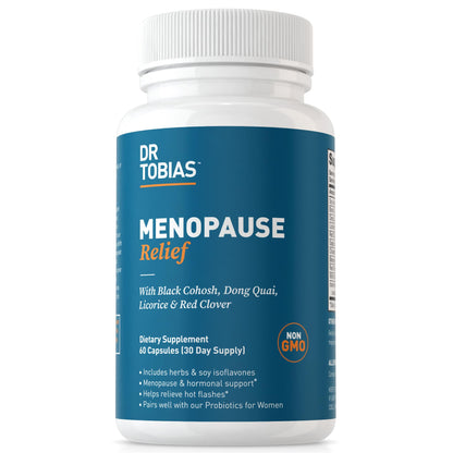 Dr. Tobias Menopause Relief Supplement with Black Cohosh, Soy Isoflavones, and Don Quai
