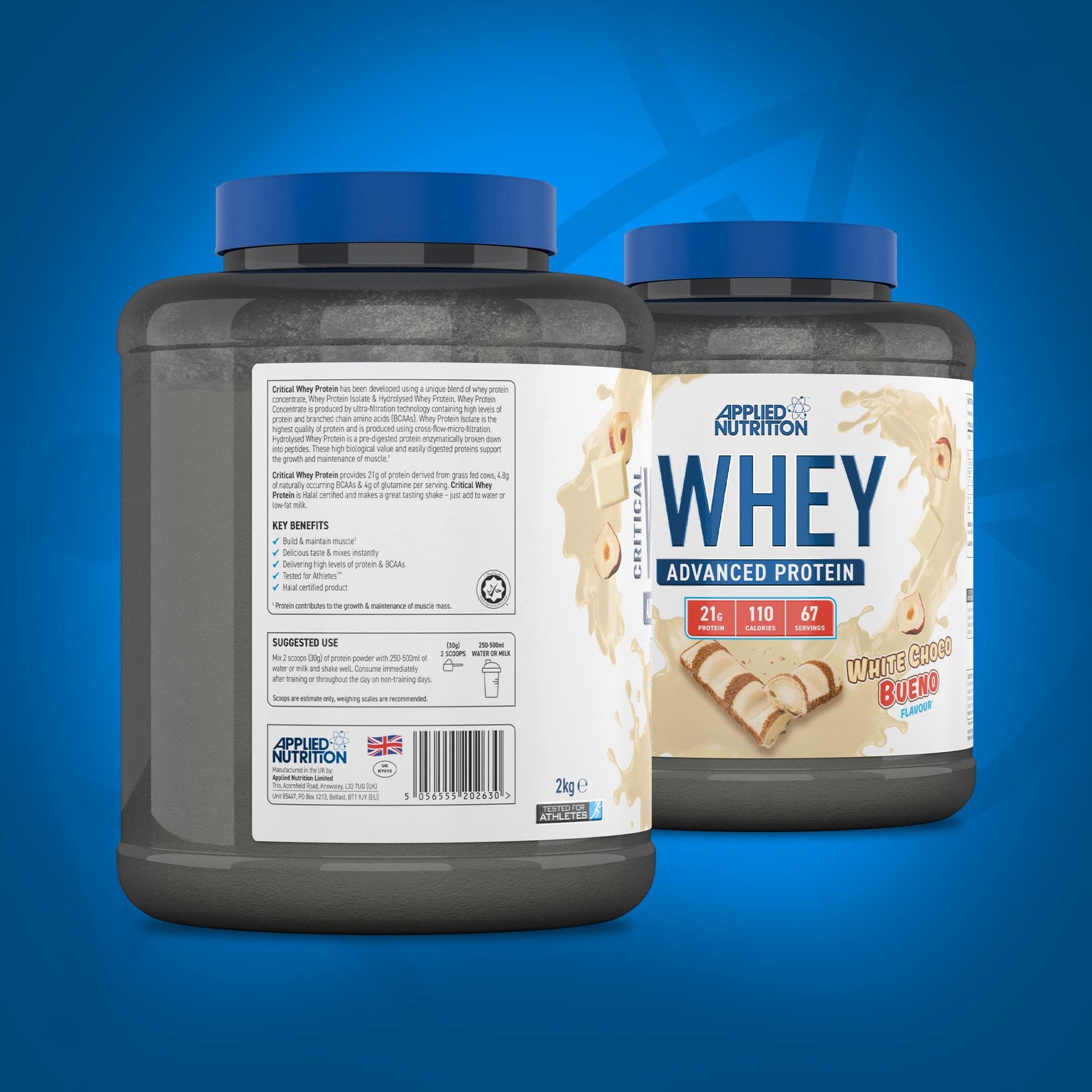 Applied Nutrition Critical Whey Protein Powder 2kg - High Protein Powder, Protein Milkshake Applied Nutrition