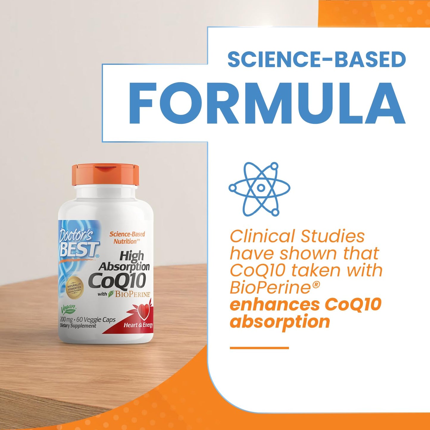 Doctor's Best High Absorption CoQ10 with BioPerine Gluten Free Naturally Fermented