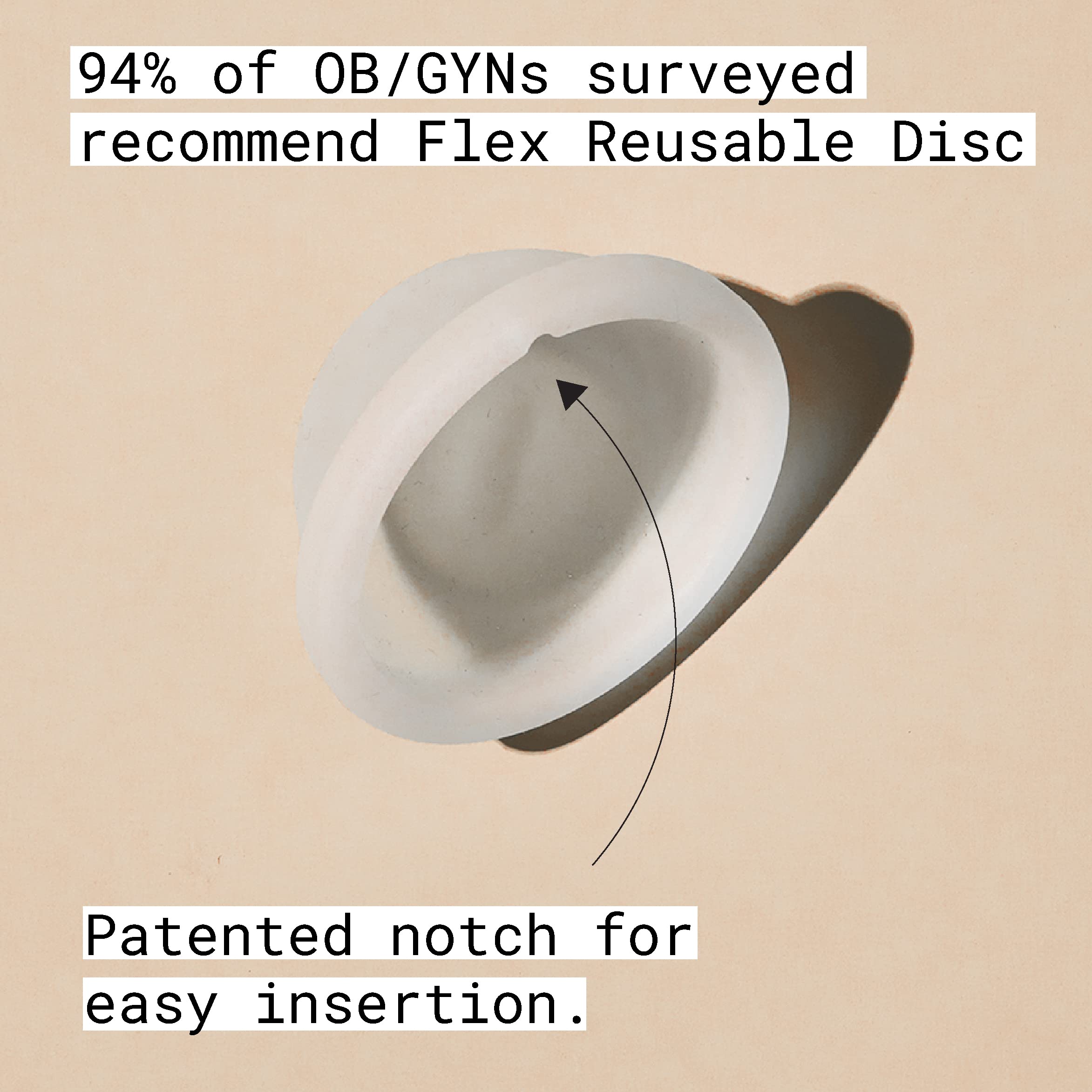 Flex Reusable Disc | Reusable Menstrual Disc | Tampon, Pad, and Cup Alternative | Capacity of 6 Super FLEX