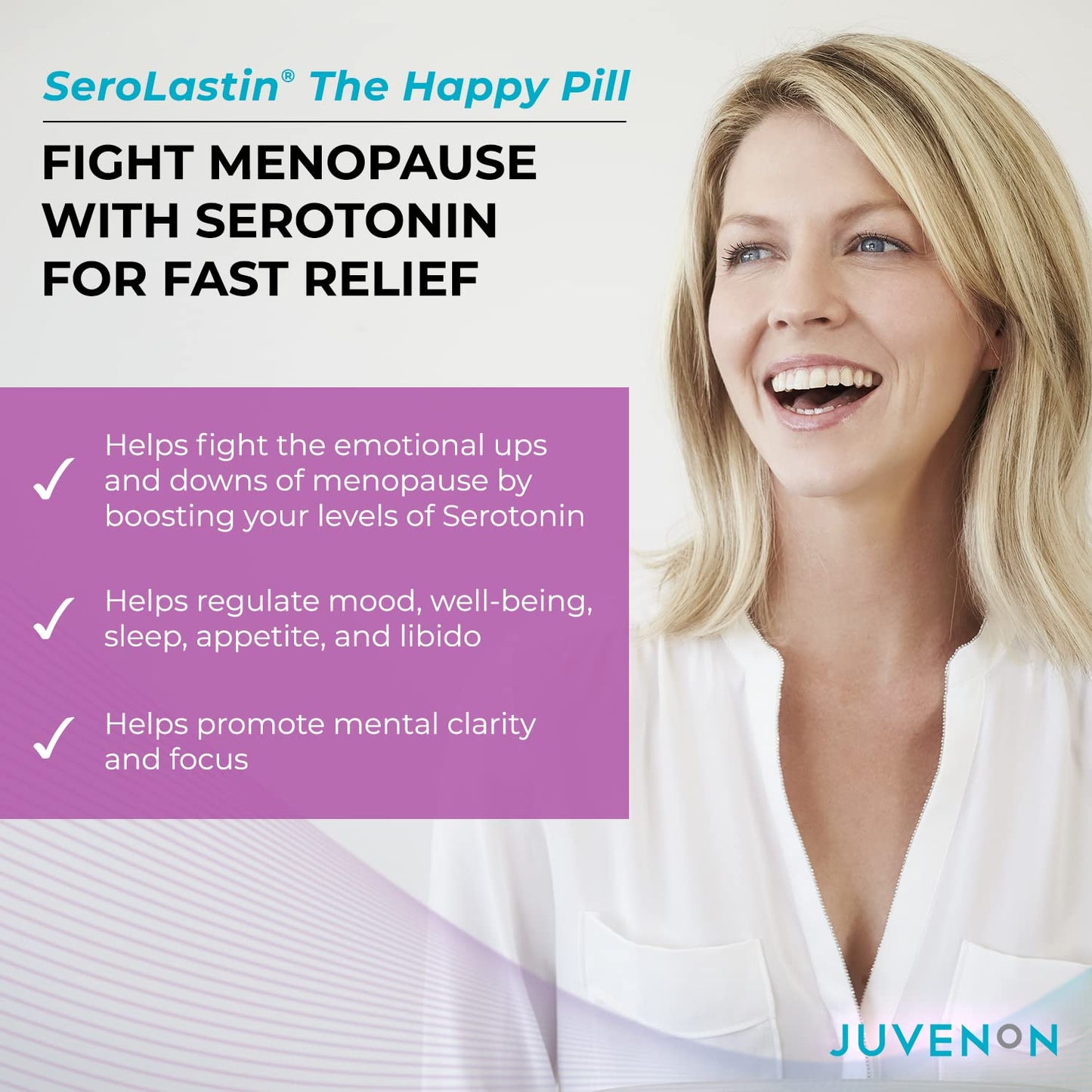 Juvenon Menopause Supplements for Women Mood Support, Hot Flashes Relief, Peri