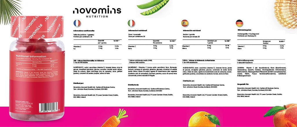 Kids Iron Gummies – Iron Supplement for Kids – Energy & Immune System – Vegan