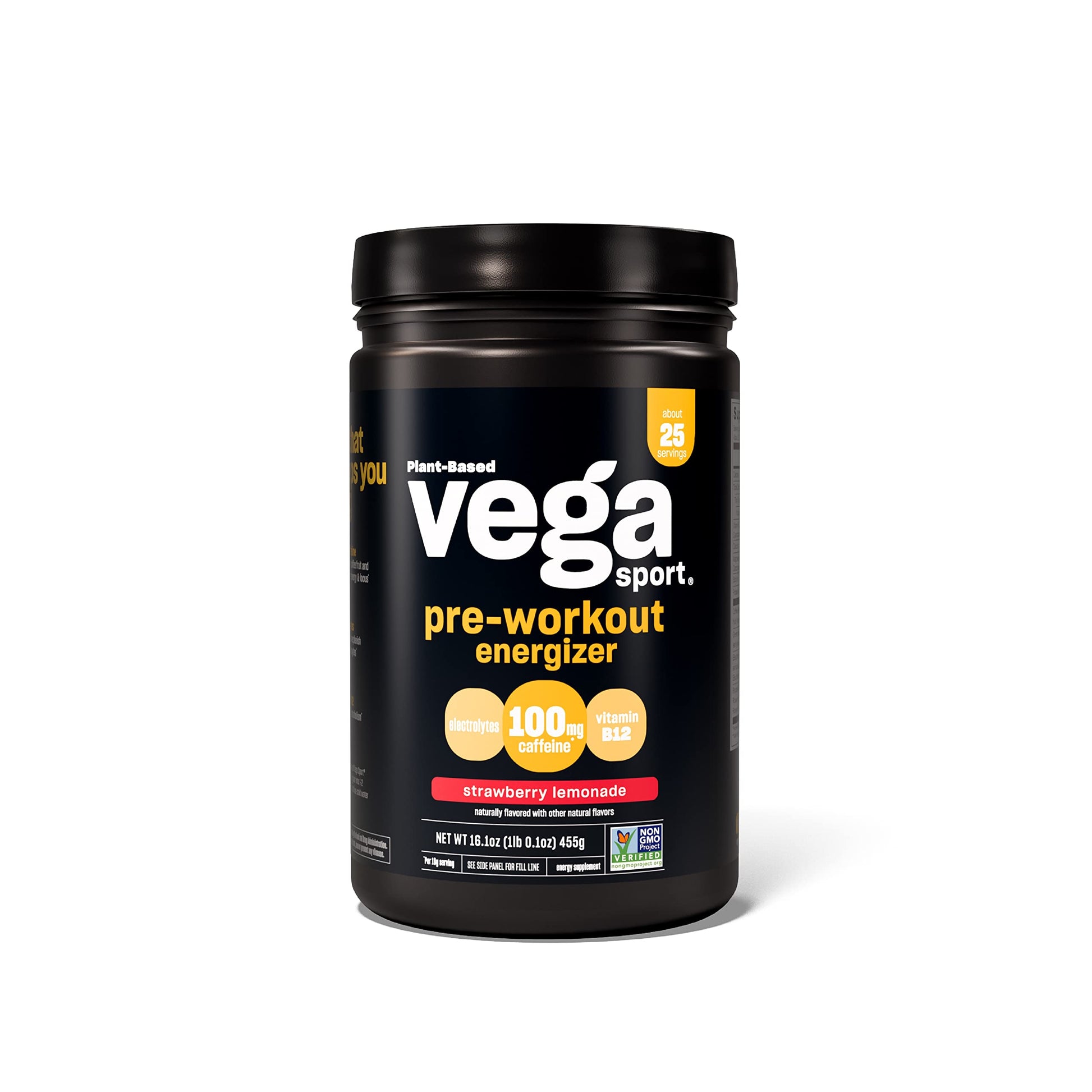 Vega Premium Sport Protein Vanilla Protein Powder, Vegan, Non GMO & Sport Pre-Workout Energizer, Strawberry Lemonade - Pre Workout Powder