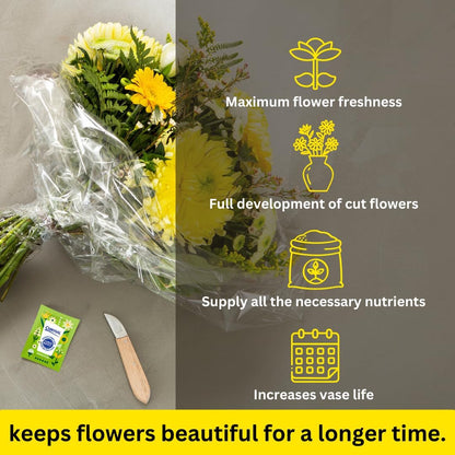 Chrysal Clear Flower Food Packets – Single Packet – Flower Arrangements & Bouquets – Floral Supplies