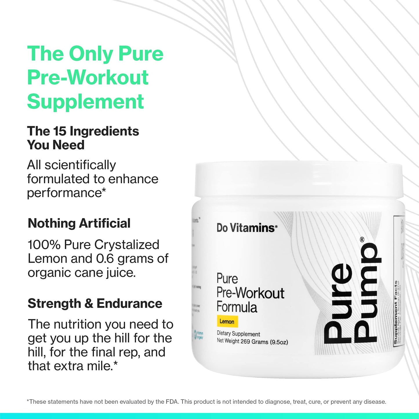 Do Vitamins PurePump - All-Natural Clean Preworkout Powder, Boost Energy, Focus