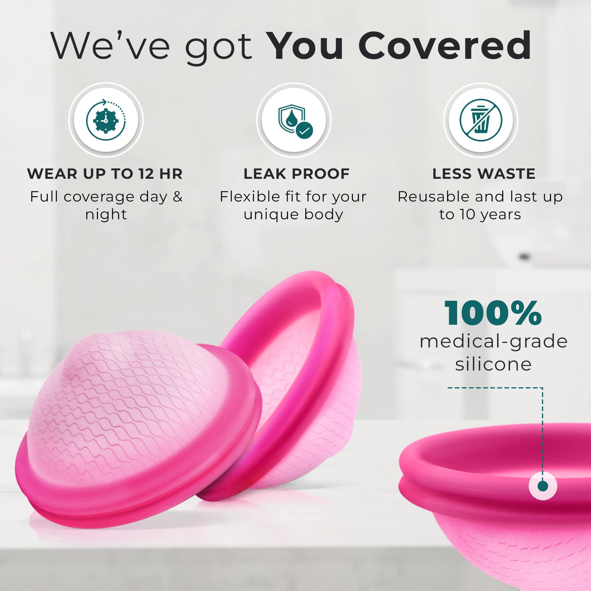 Ecoblossom Reusable Menstrual Disc - Large Menstrual Cup - Soft Period Disc for Women Designed EcoBlossom