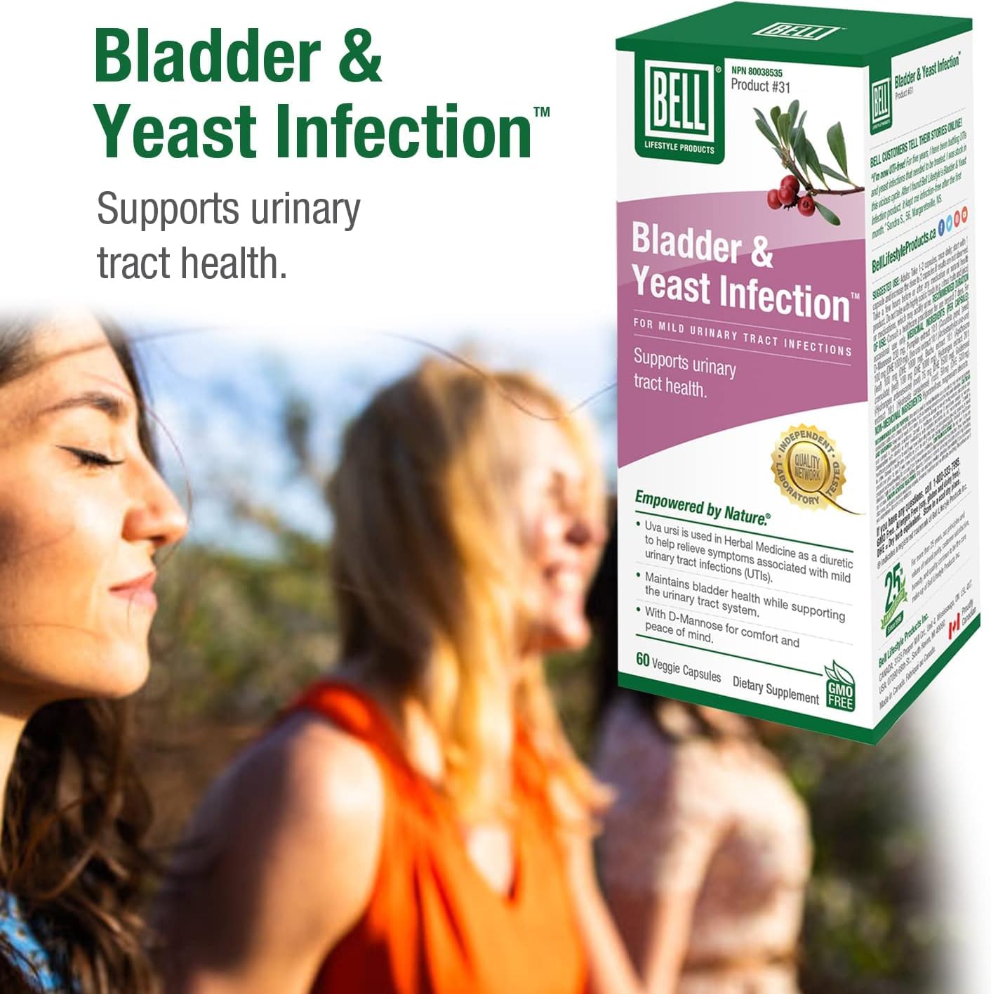 Bell Lifestyle Products Bladder Health and Yeast Balance - 60 Capsules Bell